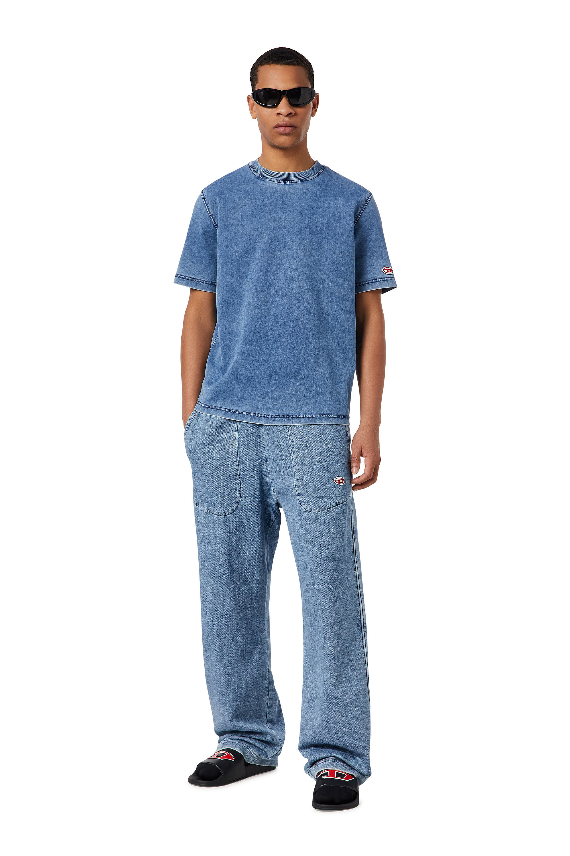 Blue denim hotsell t shirt