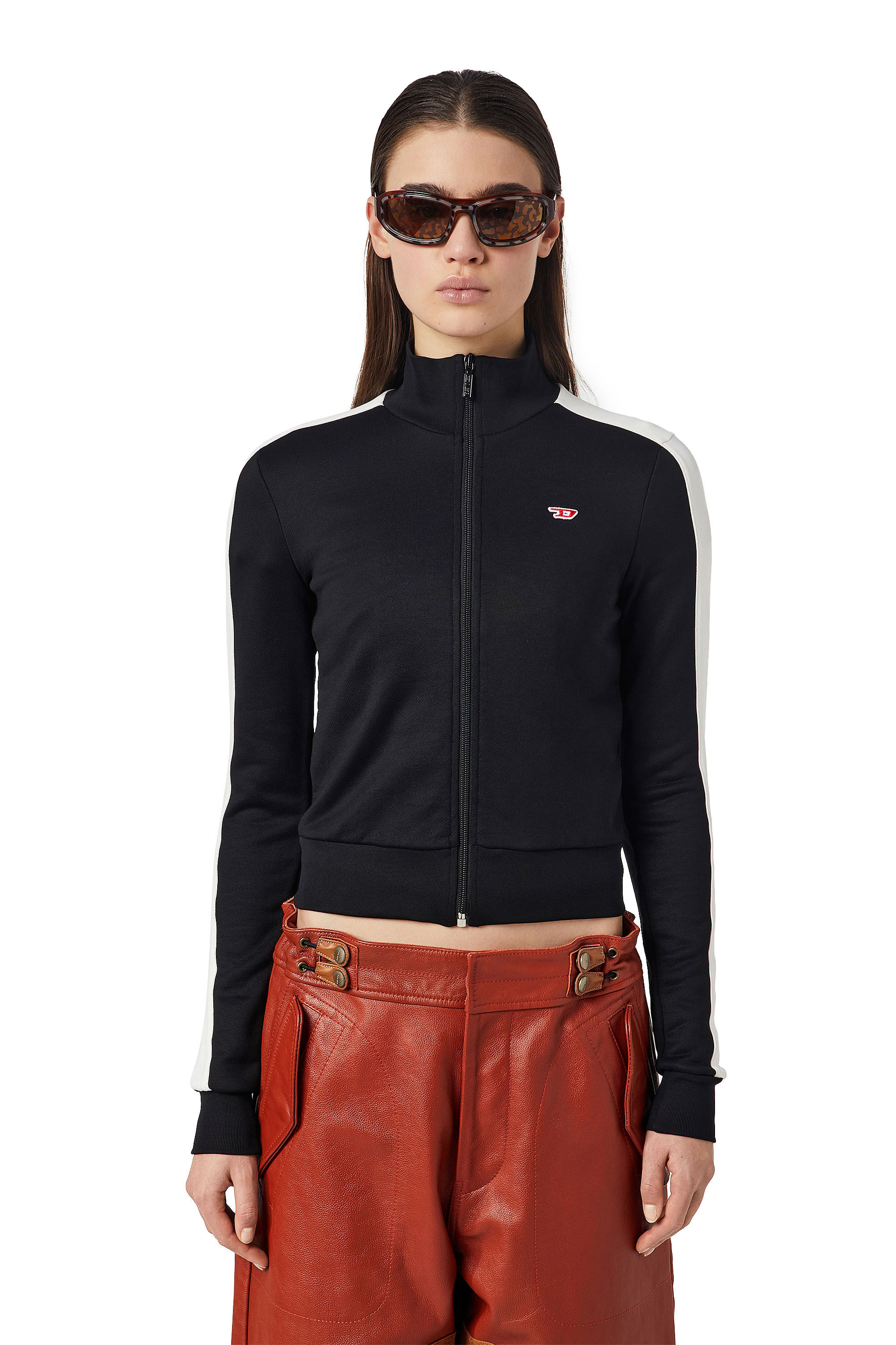 F-JAM-D Woman: Zip-up sweatshirt with bands | Diesel