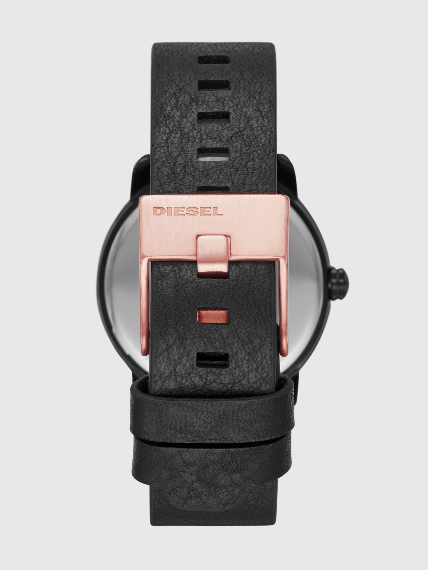 Diesel - DZ5598, Female's Flare Rocks Three-Hand Black Leather Watch in Black - 3