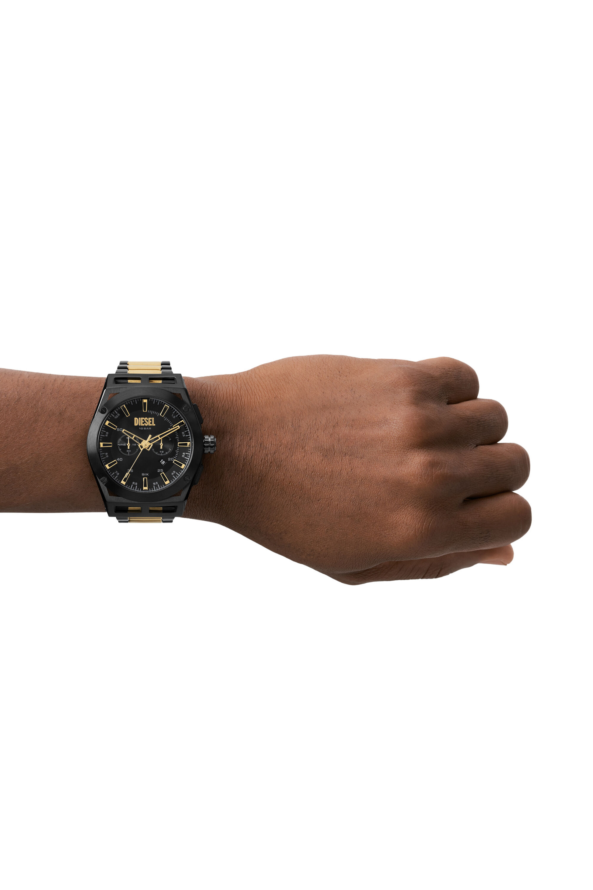 Diesel - DZ4612, Male's Timeframe Chronograph Stainless Steel Watch in Black/Gold - 4