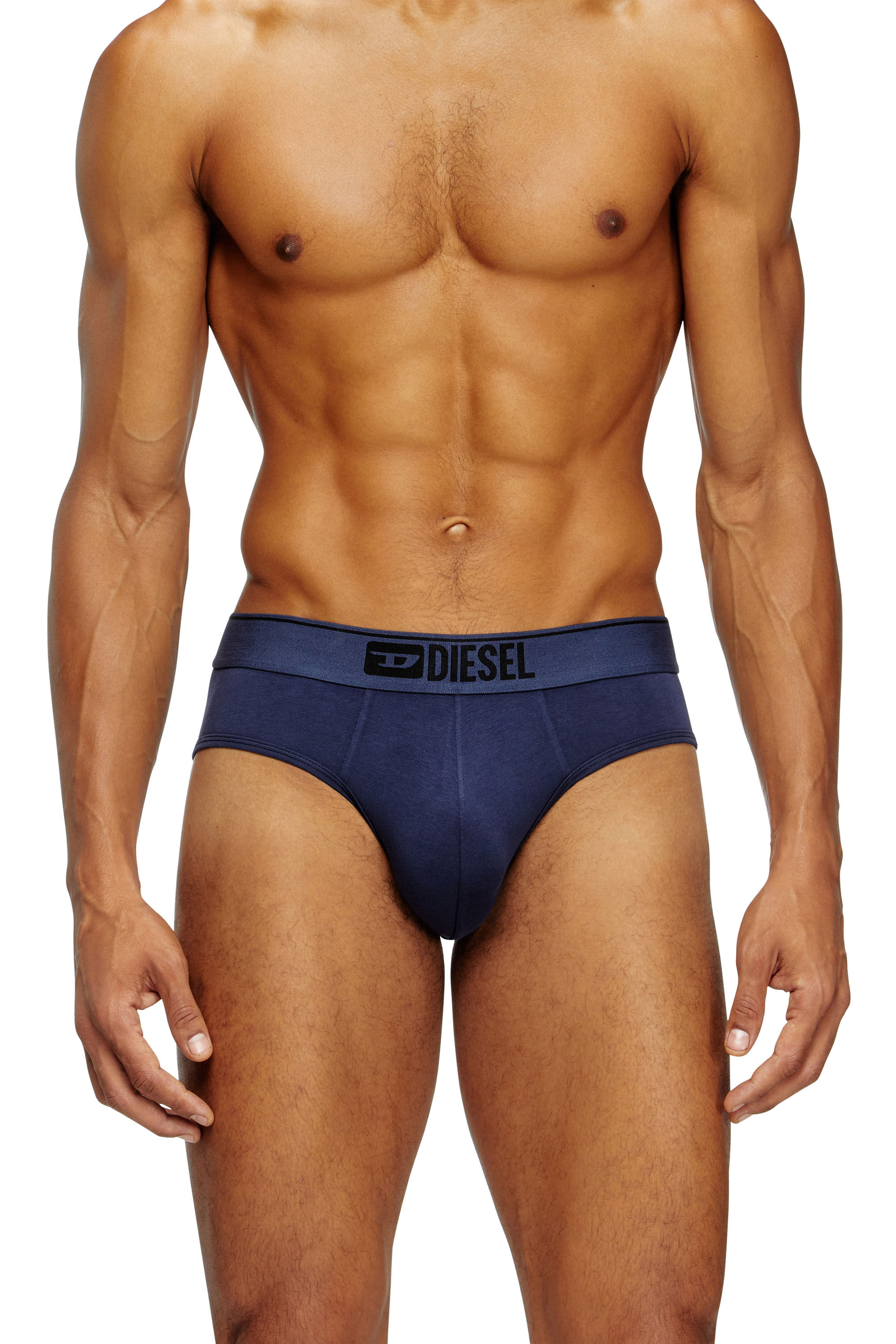 Diesel - UMBR-ANDRETHREEPACK, Male's Three-pack of plain logo briefs in Blue/Black - 3