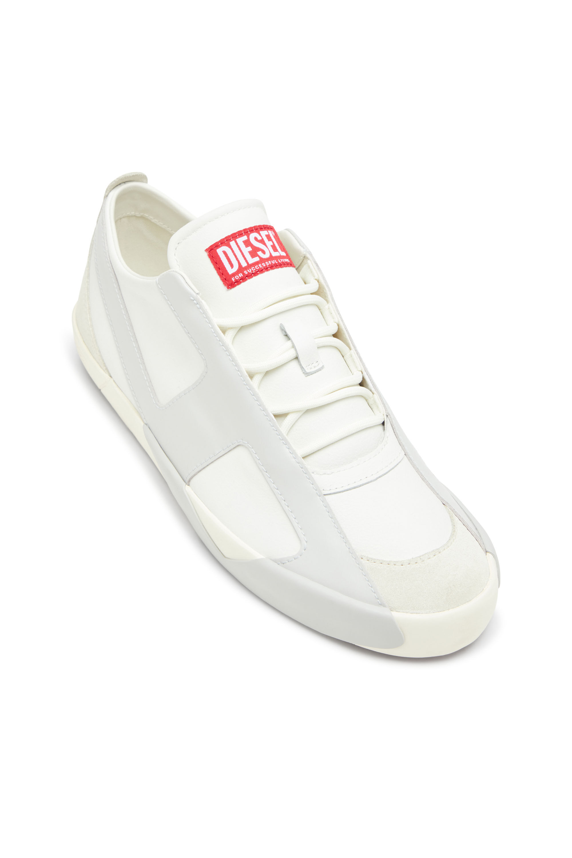 Diesel - S-SLANTE-D LOW, Male's S-Slante-D-Sneakers in suede and leather with D logo in null - 6