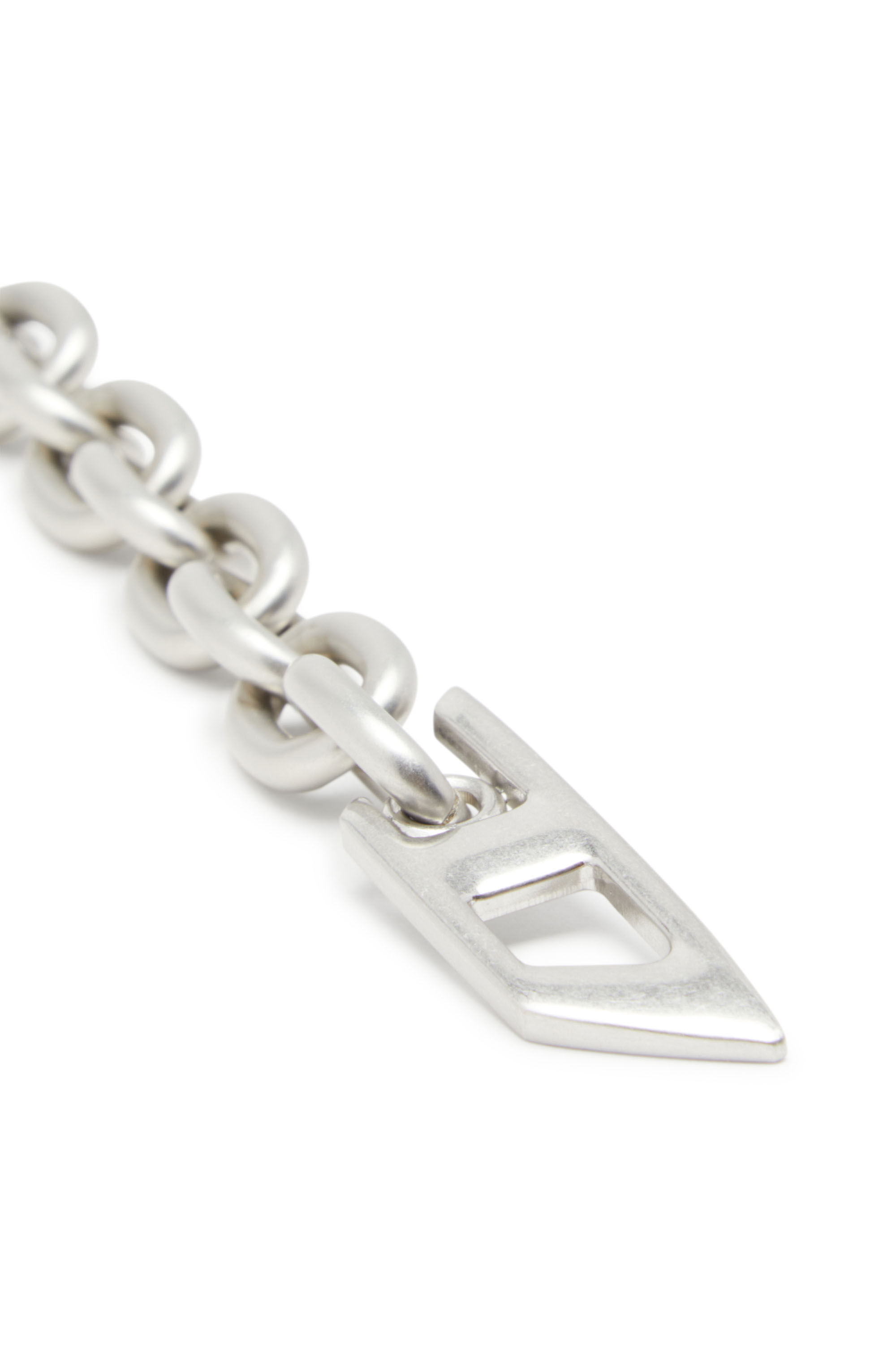 Diesel - B-CHARM CHAIN, Female's Chain belt with crystal logo charm in Silver - 3