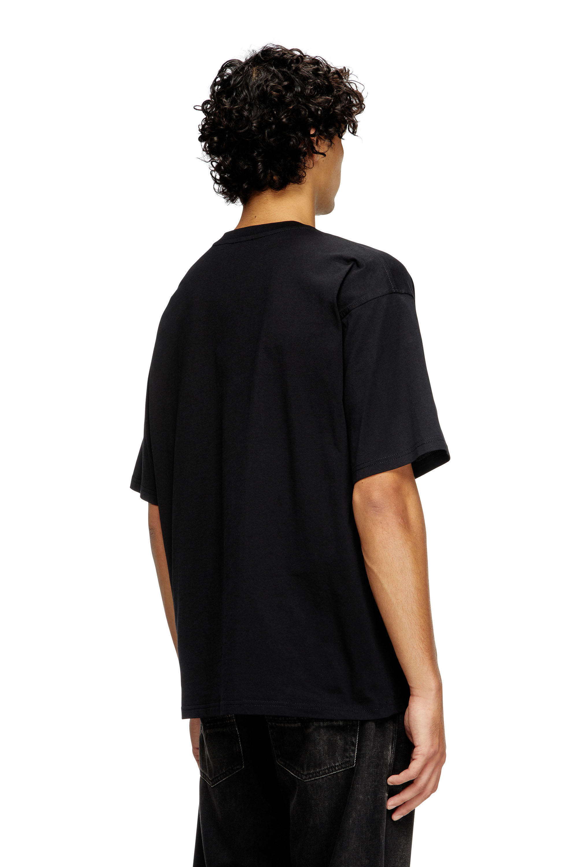 Men's T-shirt with Diesel patch logo | Black | Diesel Men's T-shirt with Diesel patch logo | Black | Diesel