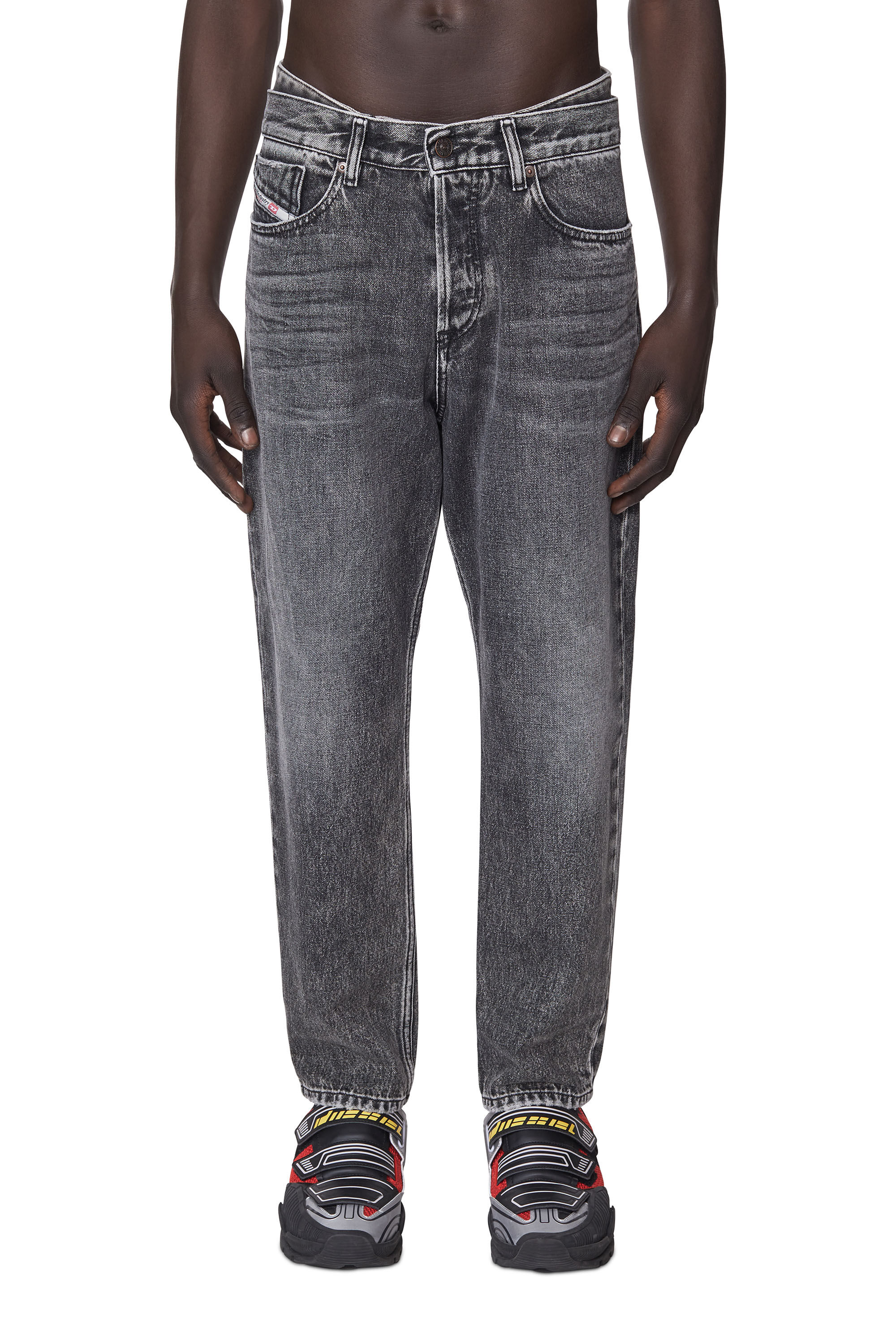 Diesel - Tapered Jeans 2005 D-Fining 007C6, Black/Dark Grey - Image 3