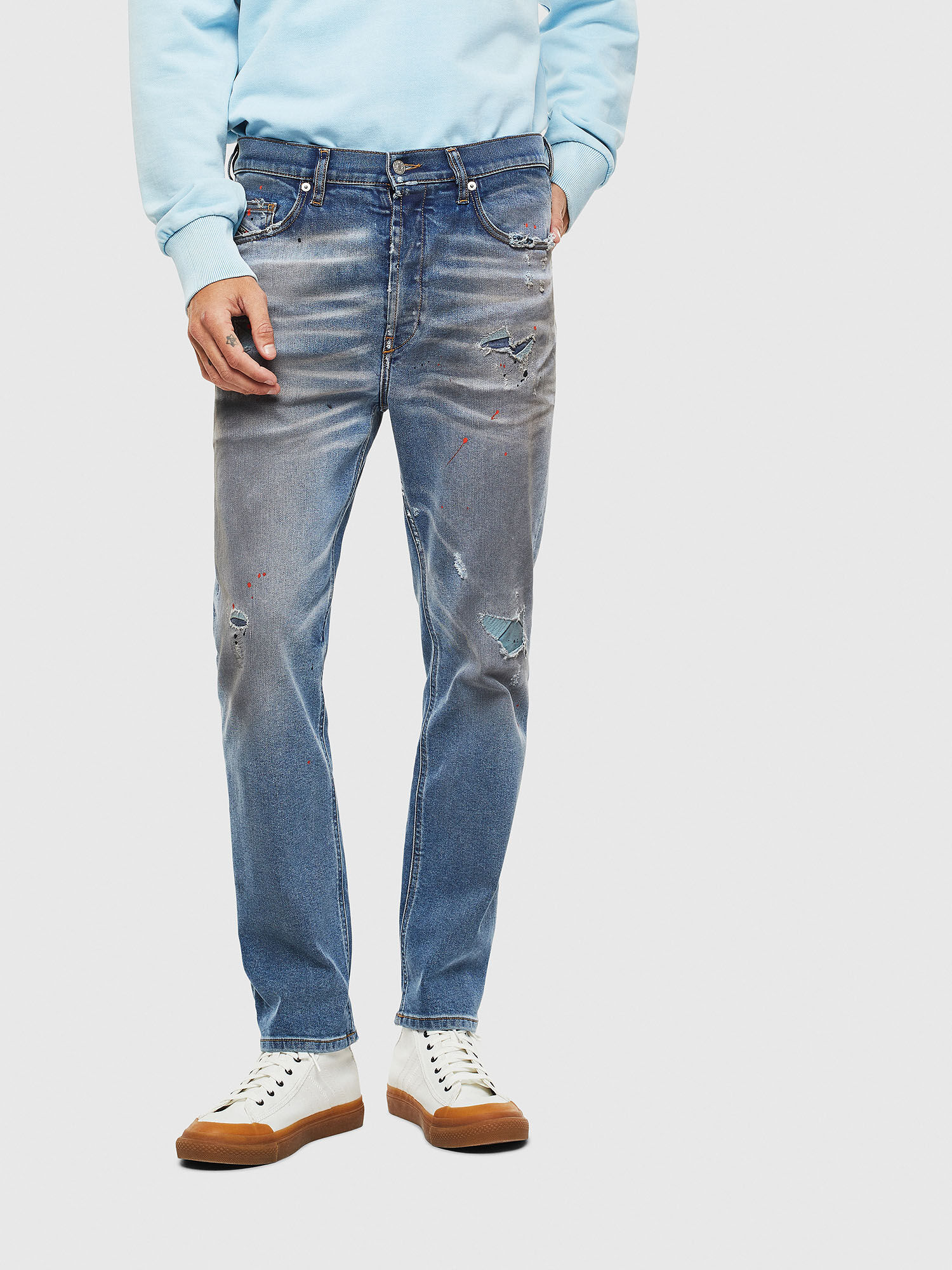 D Eetar 009BN Homme Jeans Carrot Bleu moyen Diesel