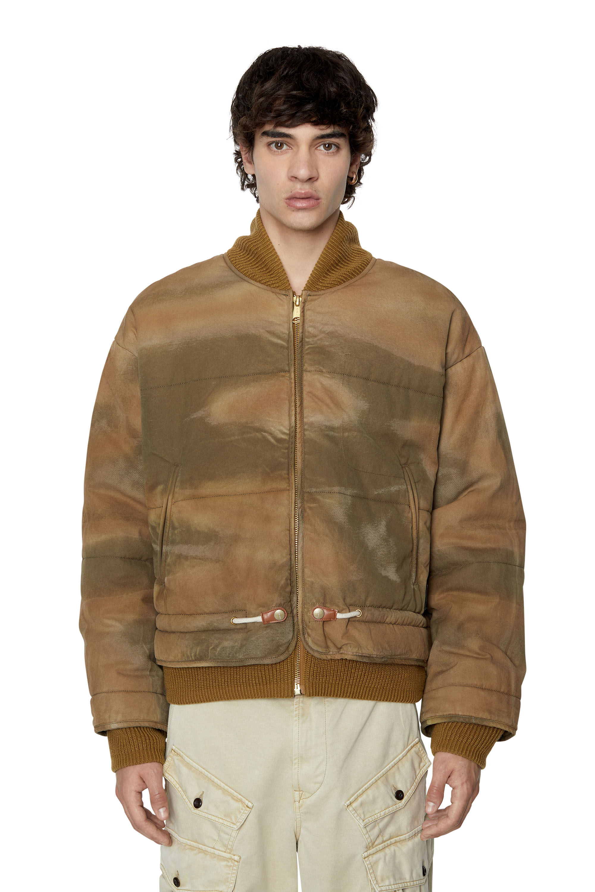 W-SPLEAK-A Unisex: Padded bomber jacket in camo cotton | Diesel