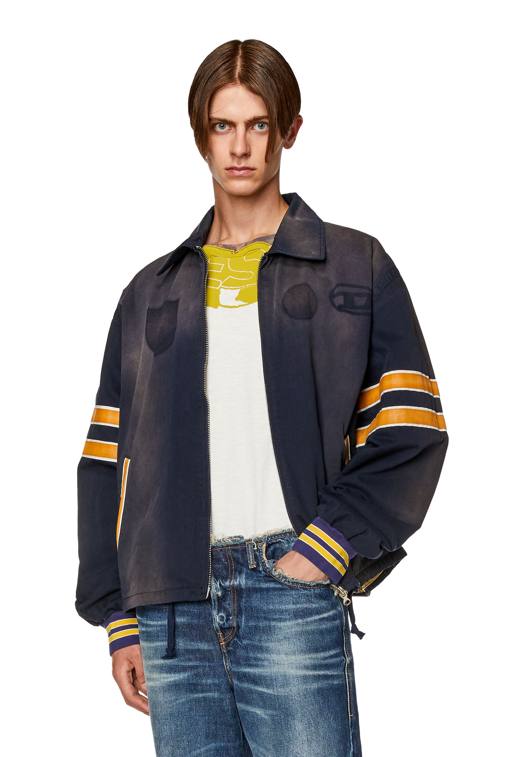 希少 〜90's EuroWork CottonSatin Stripe JKT
