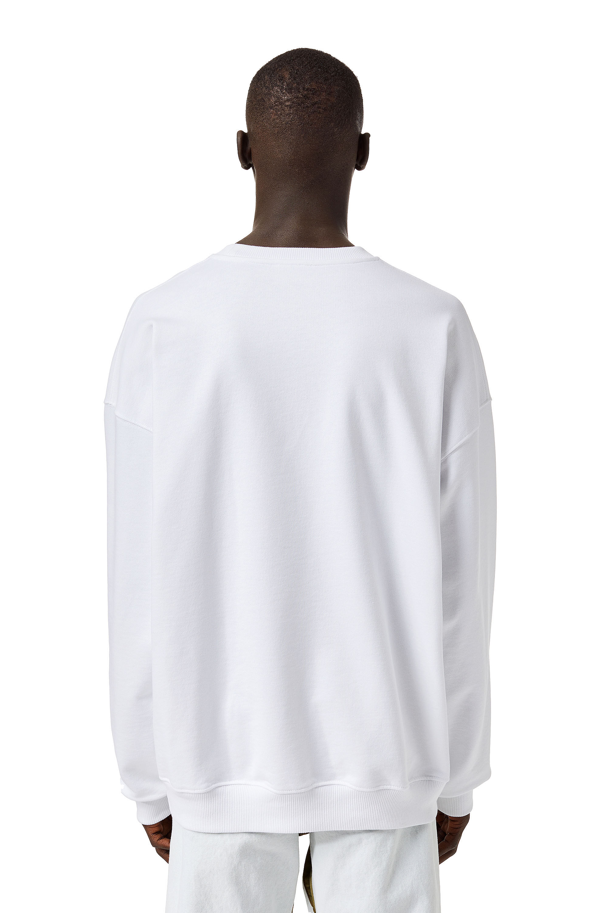 Diesel - S-MART-BIGOVAL, Male's Sweatshirt with embossed logo in White - 3