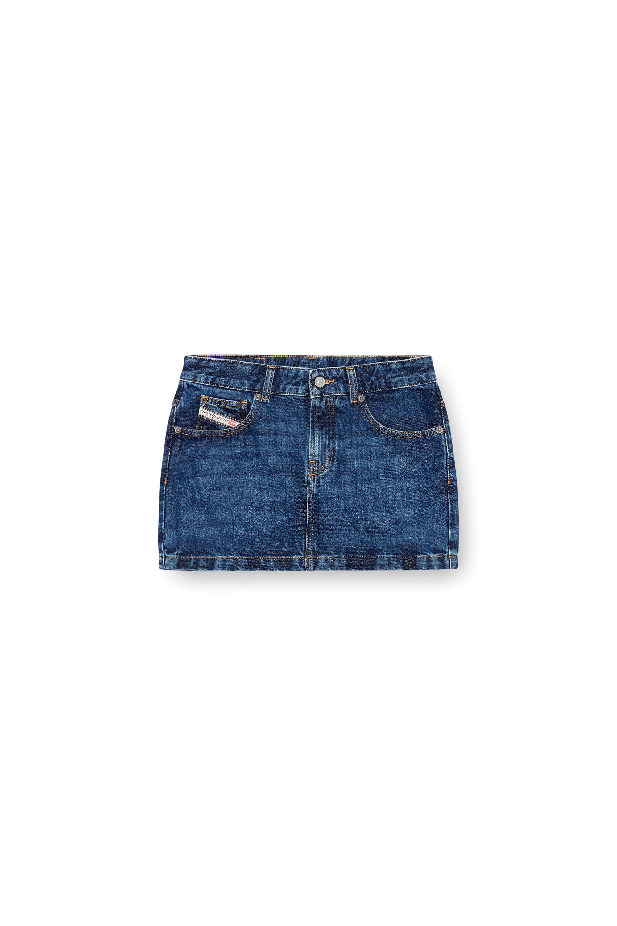 Diesel - DE-RON, Mini-jupe en denim Femme in Bleu - 2