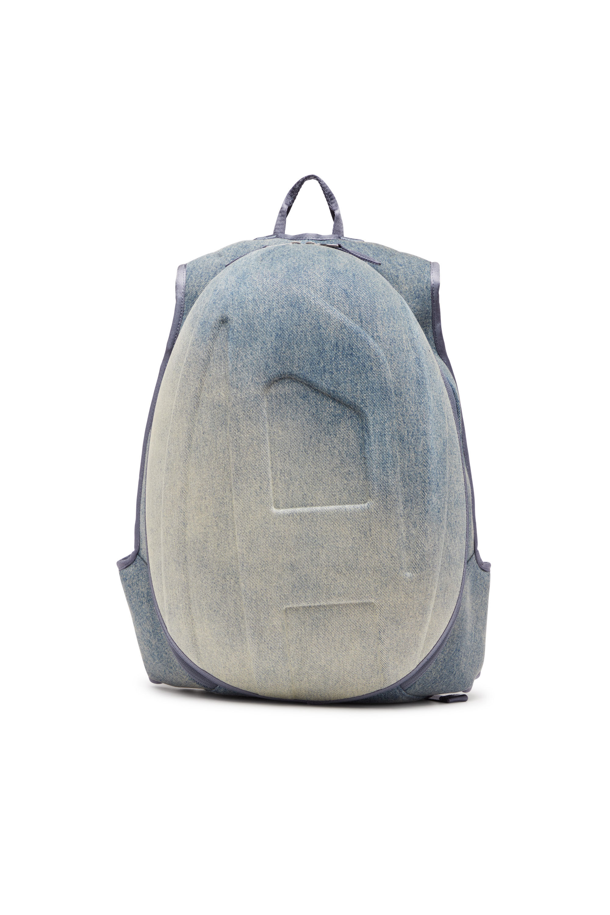 Diesel - 1DR-POD BACKPACK, Male's 1DR-Pod Backpack - Hard shell denim backpack in Blue/White - 1