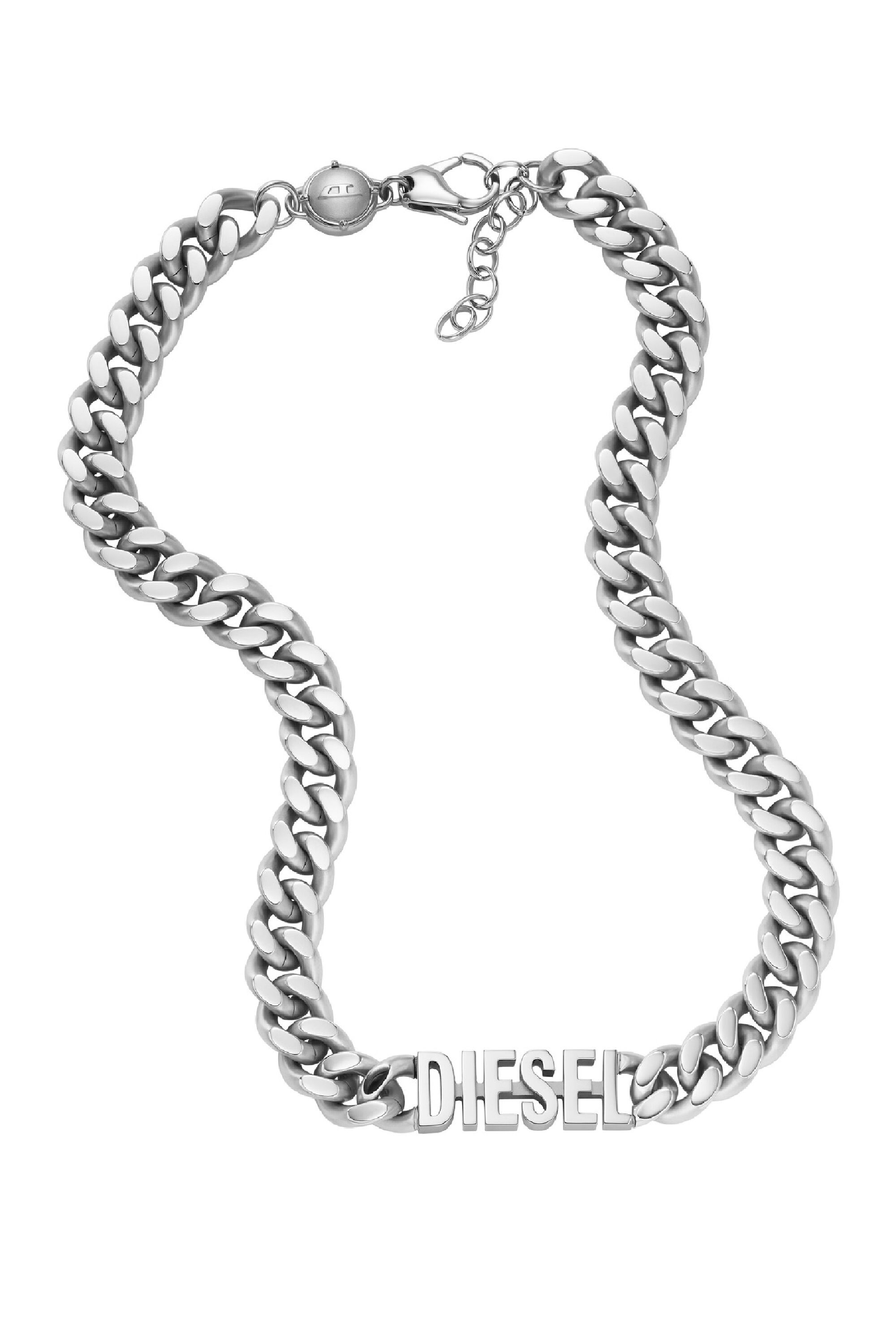 Diesel - DX1388, Choker en acier inoxydable Homme in Gris argenté - 2
