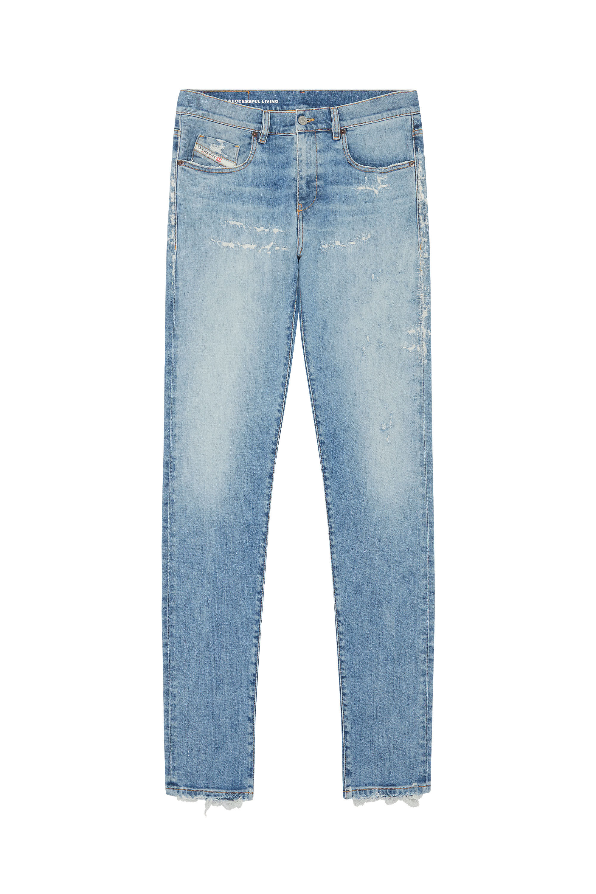 Diesel - Slim Jeans 2019 D-Strukt 09E73, Bleu Clair - Image 2