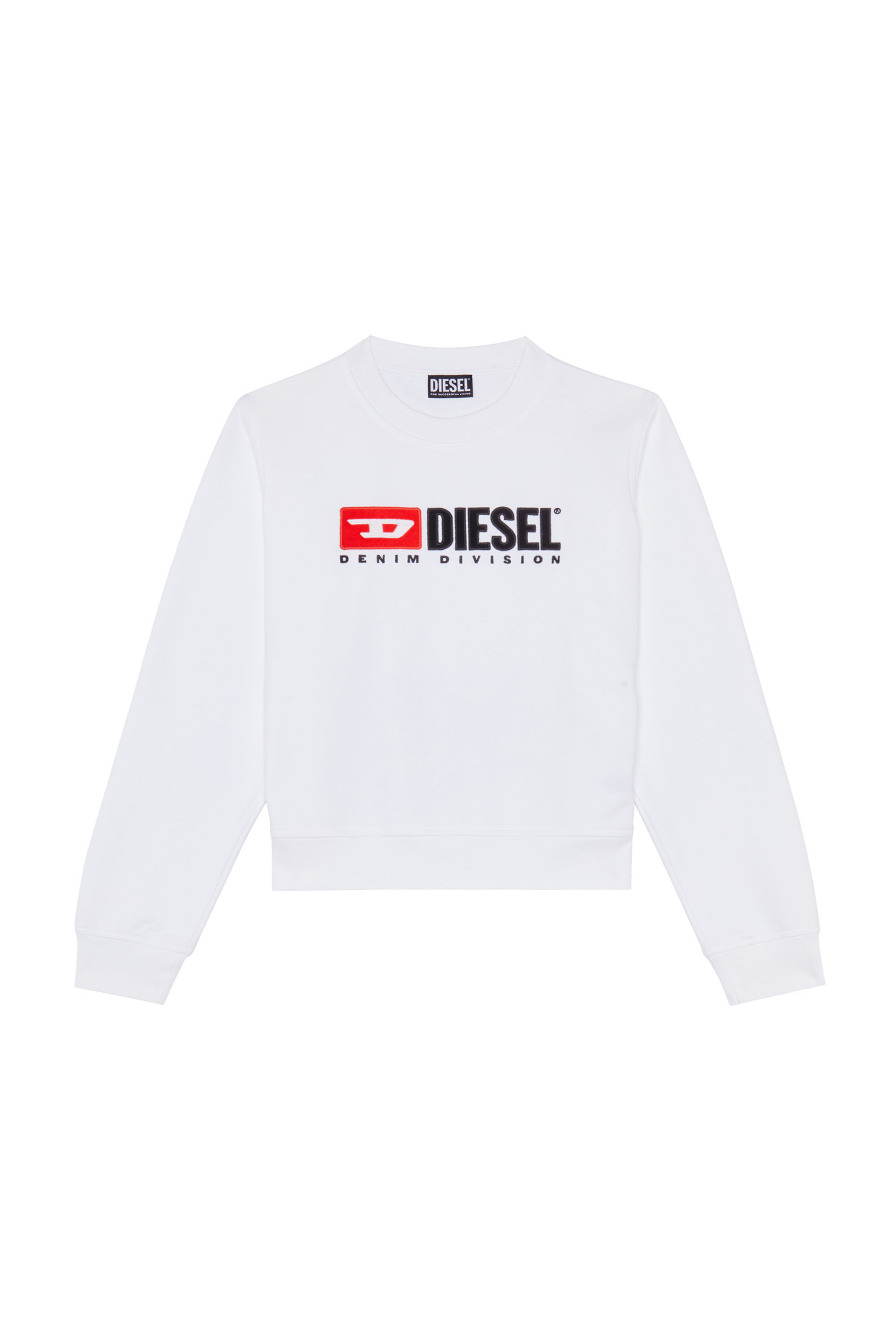 Diesel - F-REGGY-DIV, Female's Denim Division sweatshirt in White - 2