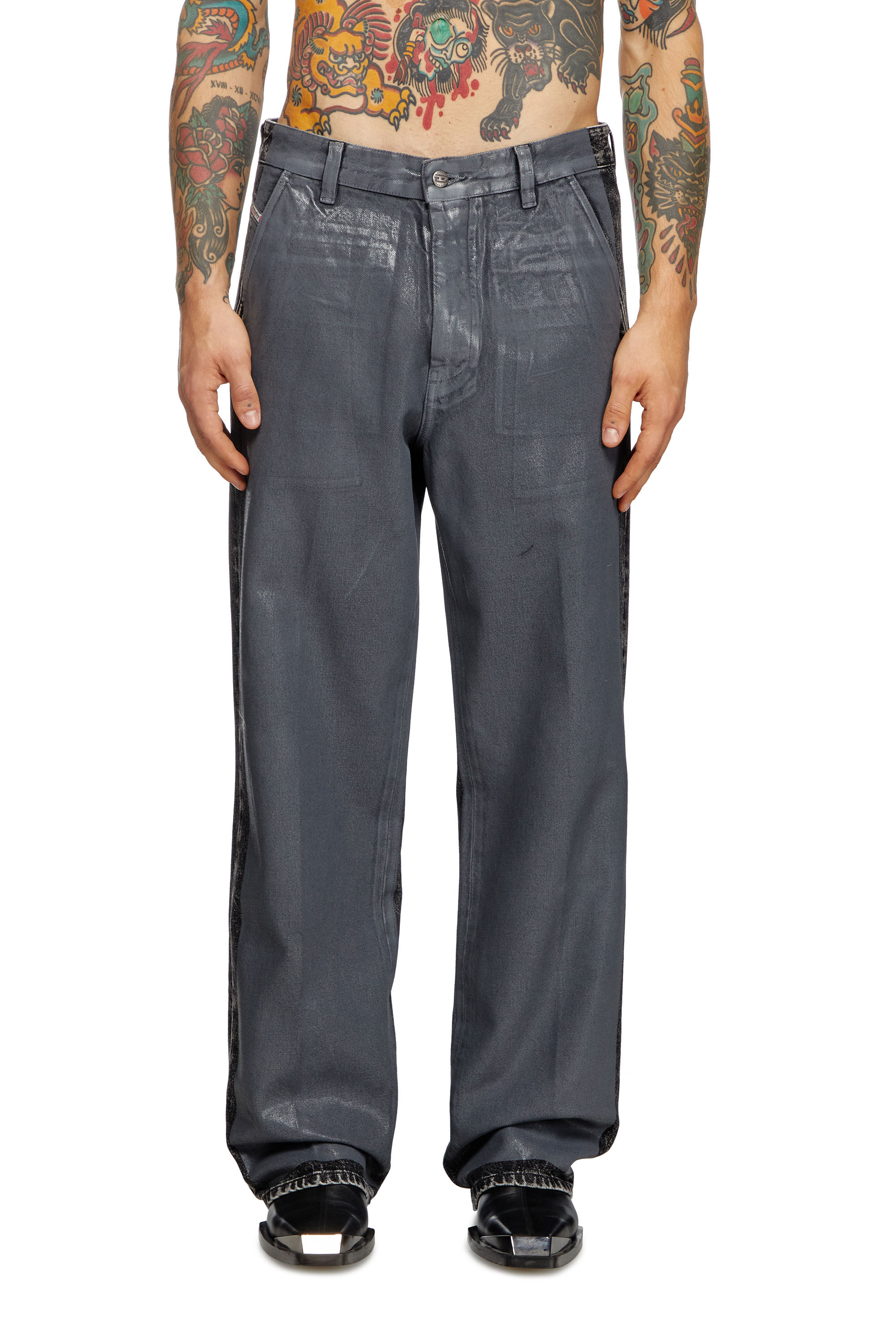 Diesel - Male's Straight Jeans D-Phant-chino 007AP, Grey - 3