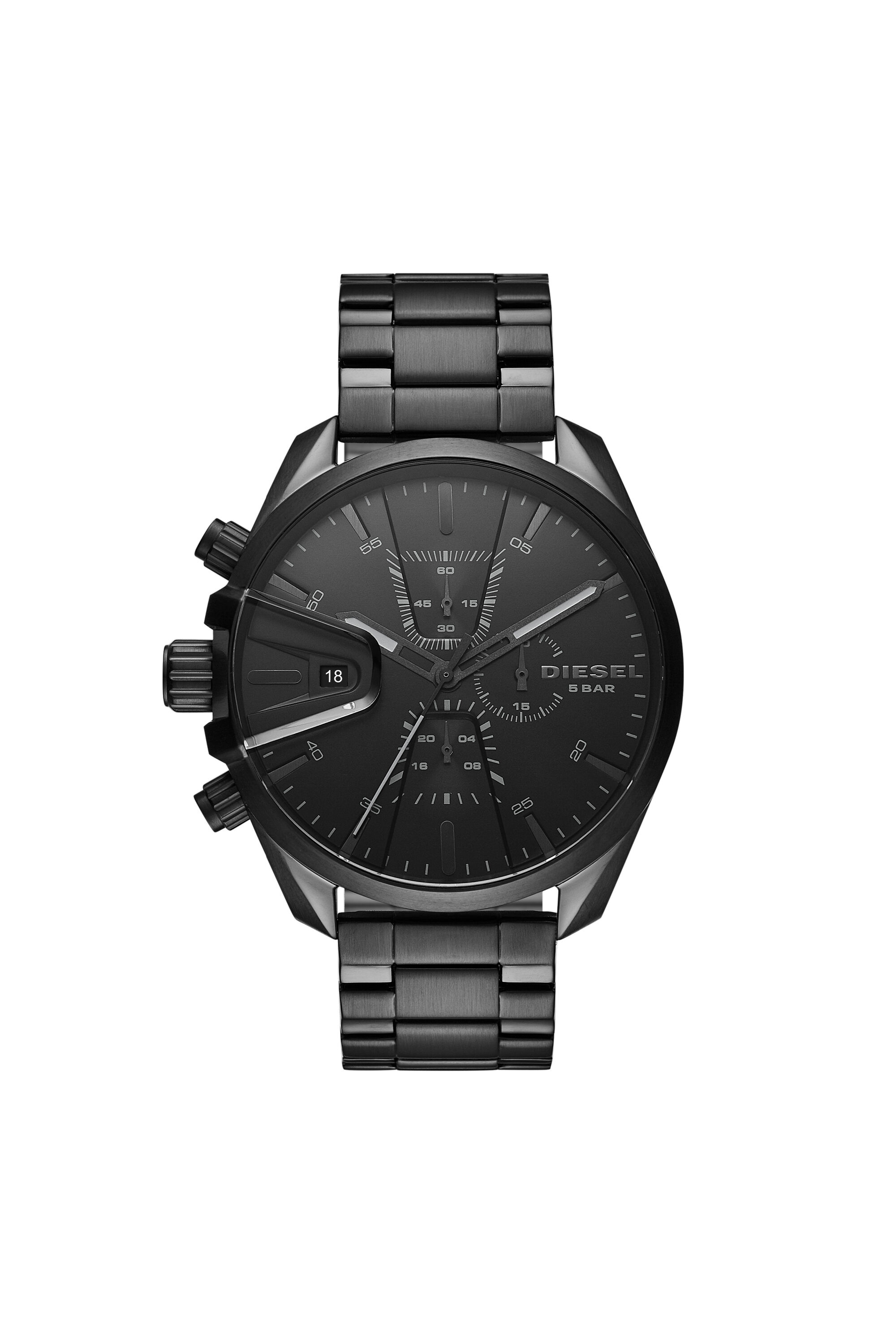 Diesel - DZ4537, Male's MS9 chronograph black stainless steel watch in Black - 1
