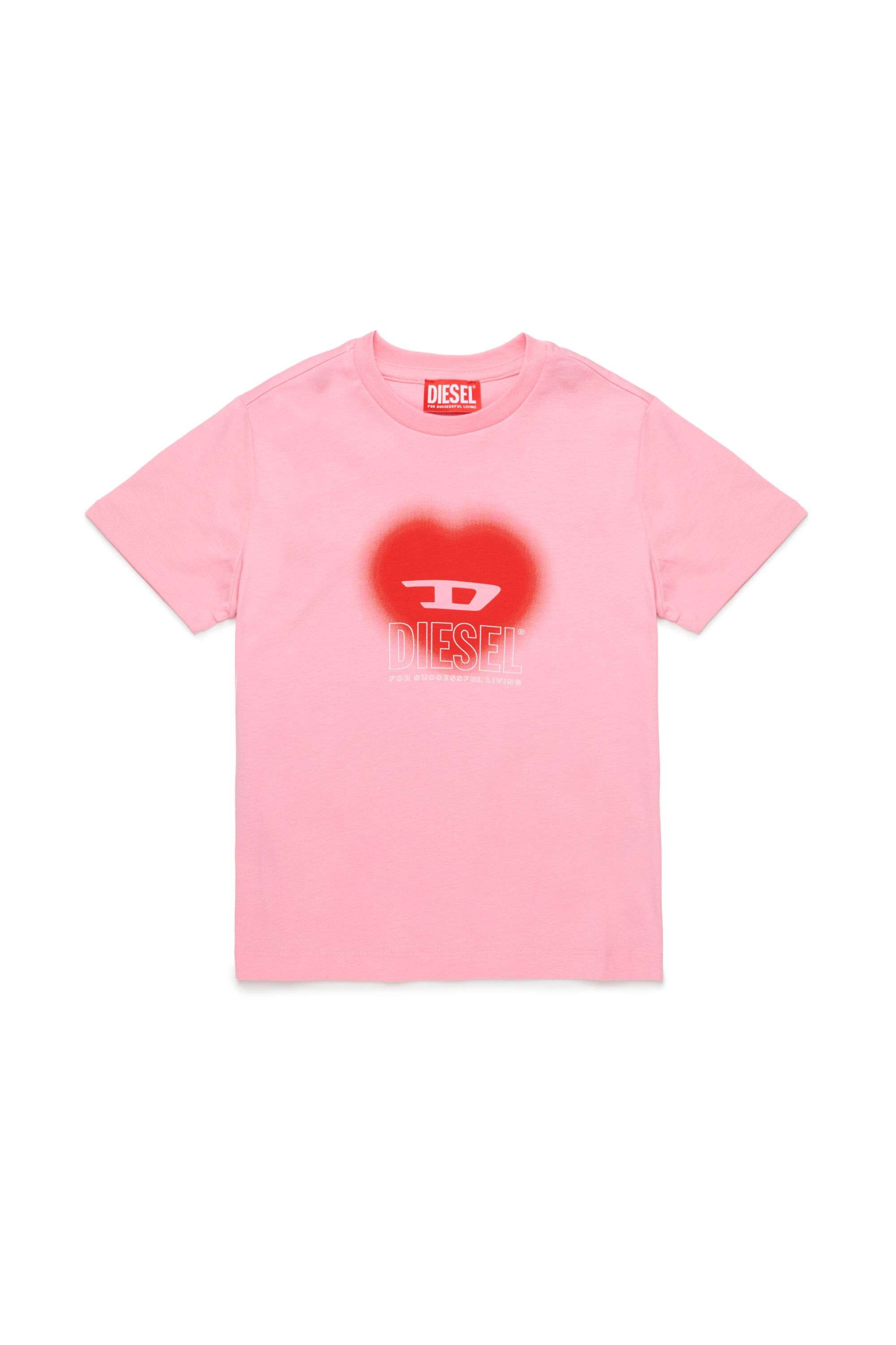 Diesel - TCUORE, T-shirt avec logo cœur Femme in Rose - 1