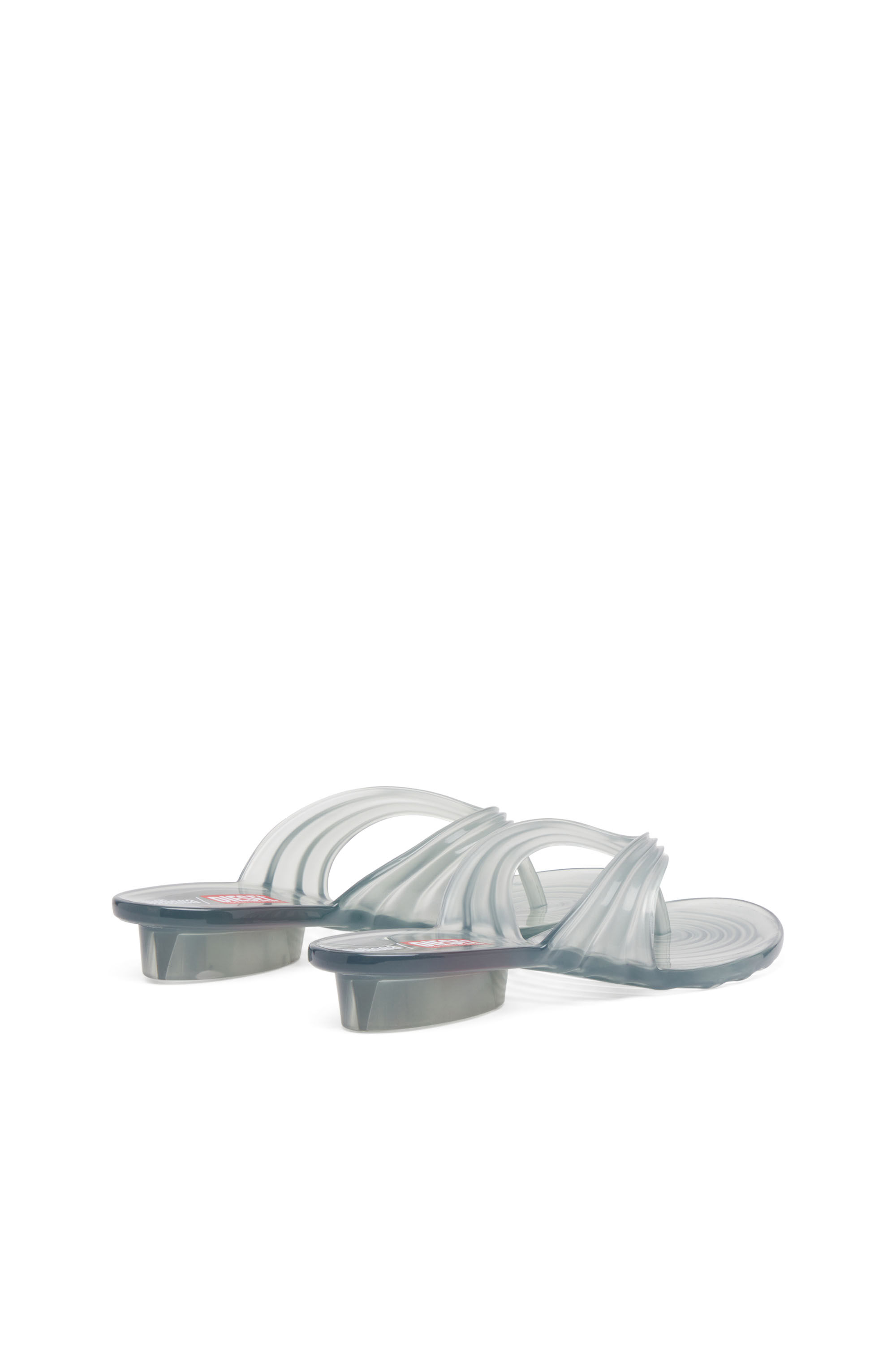 Diesel - MELISSA QUANTUM THONG, Female's Sculptural flip-flops in Melflex® in Light Grey - 3