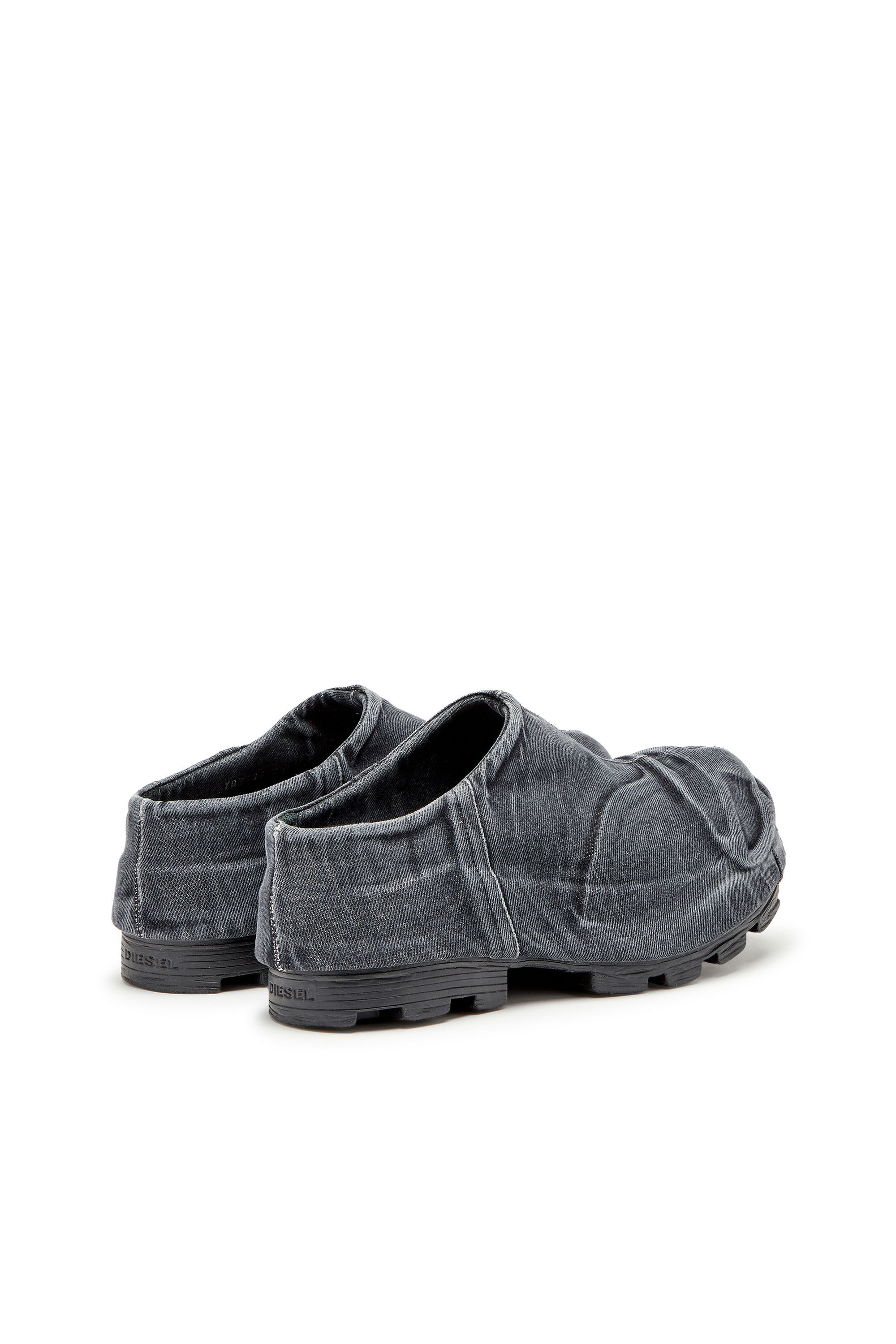 Men s D Hammer Low cut denim boots with Oval D toe guard Black Diesel