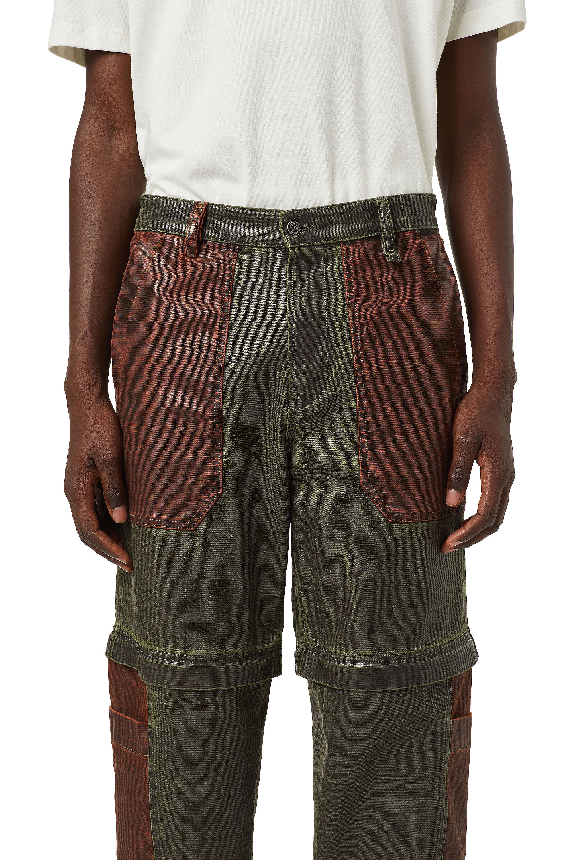 Diesel - Tapered Jeans D-Multy 0KDAQ, Green/Brown - Image 6