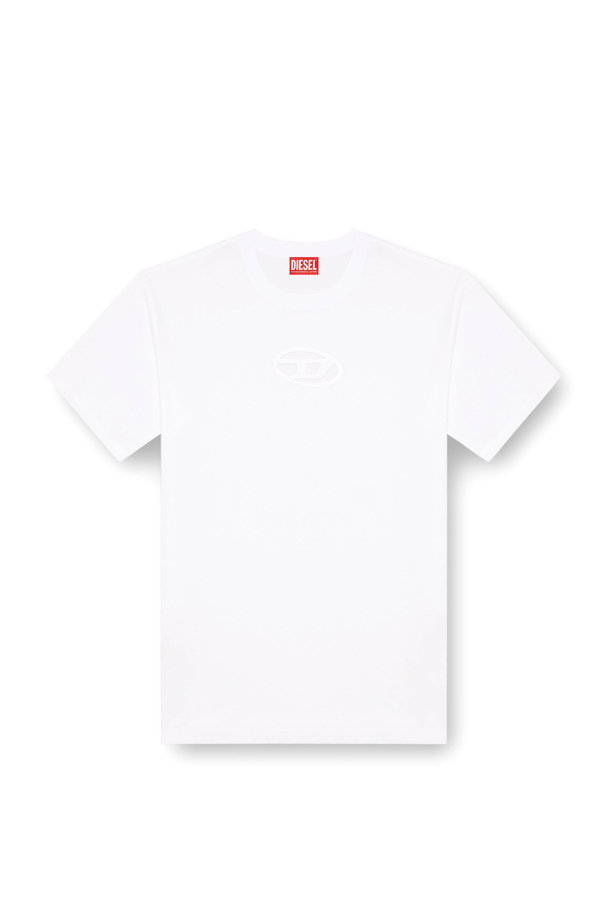 Diesel - T-BOXT-OD, T-shirt avec Oval D brodé Mixte in Blanc - 2