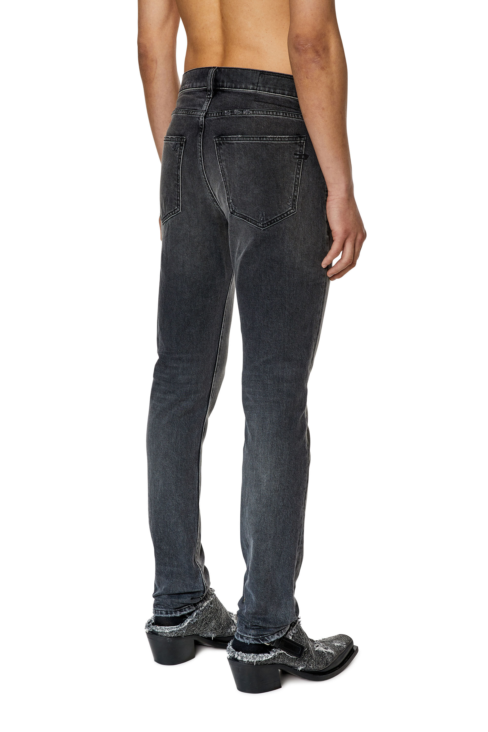 Diesel - Slim Jeans 2019 D-Strukt 09F18, Black/Dark Grey - Image 4