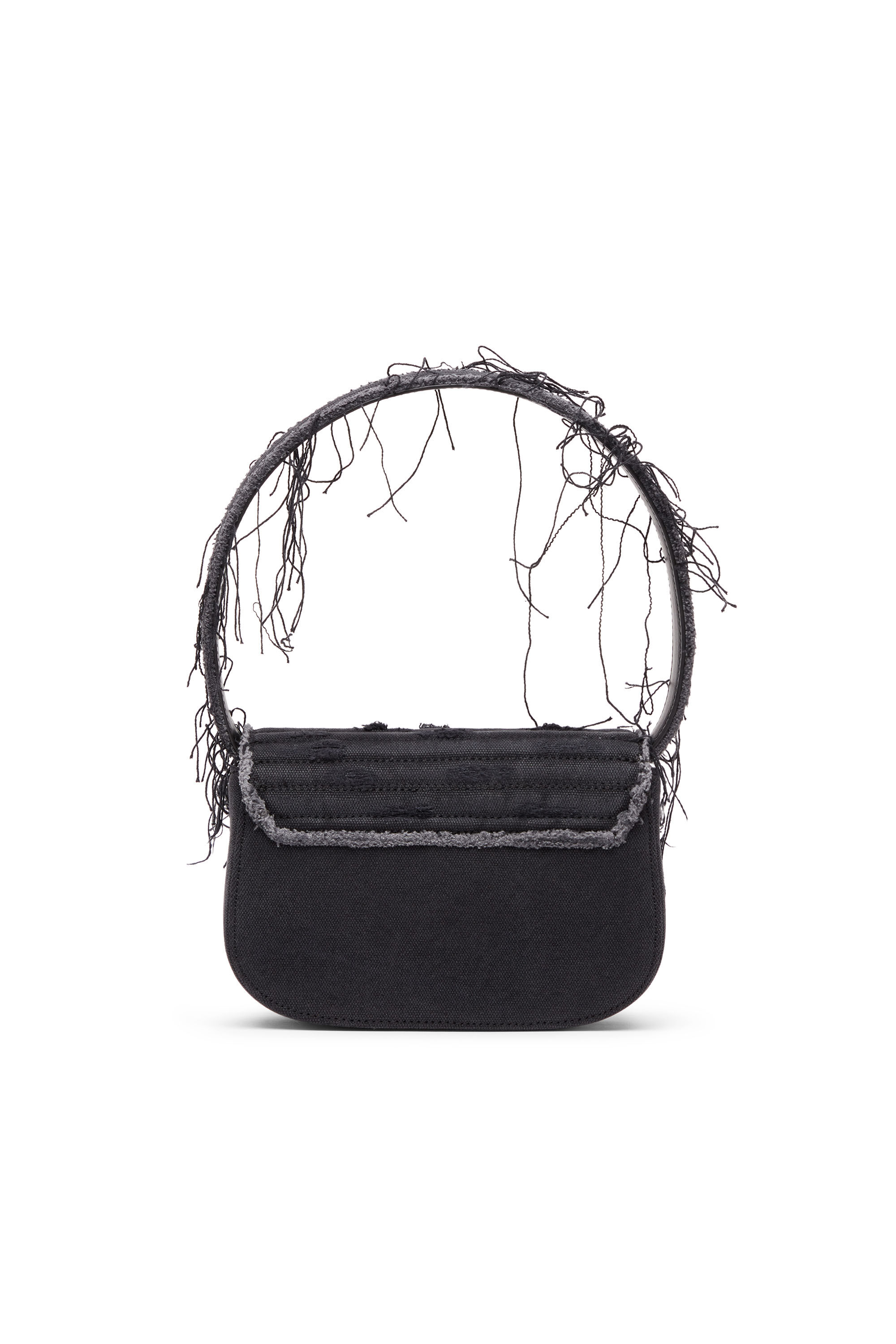 Diesel - 1DR, Female's 1DR-Iconic shoulder bag in canvas and leather in Black - 3