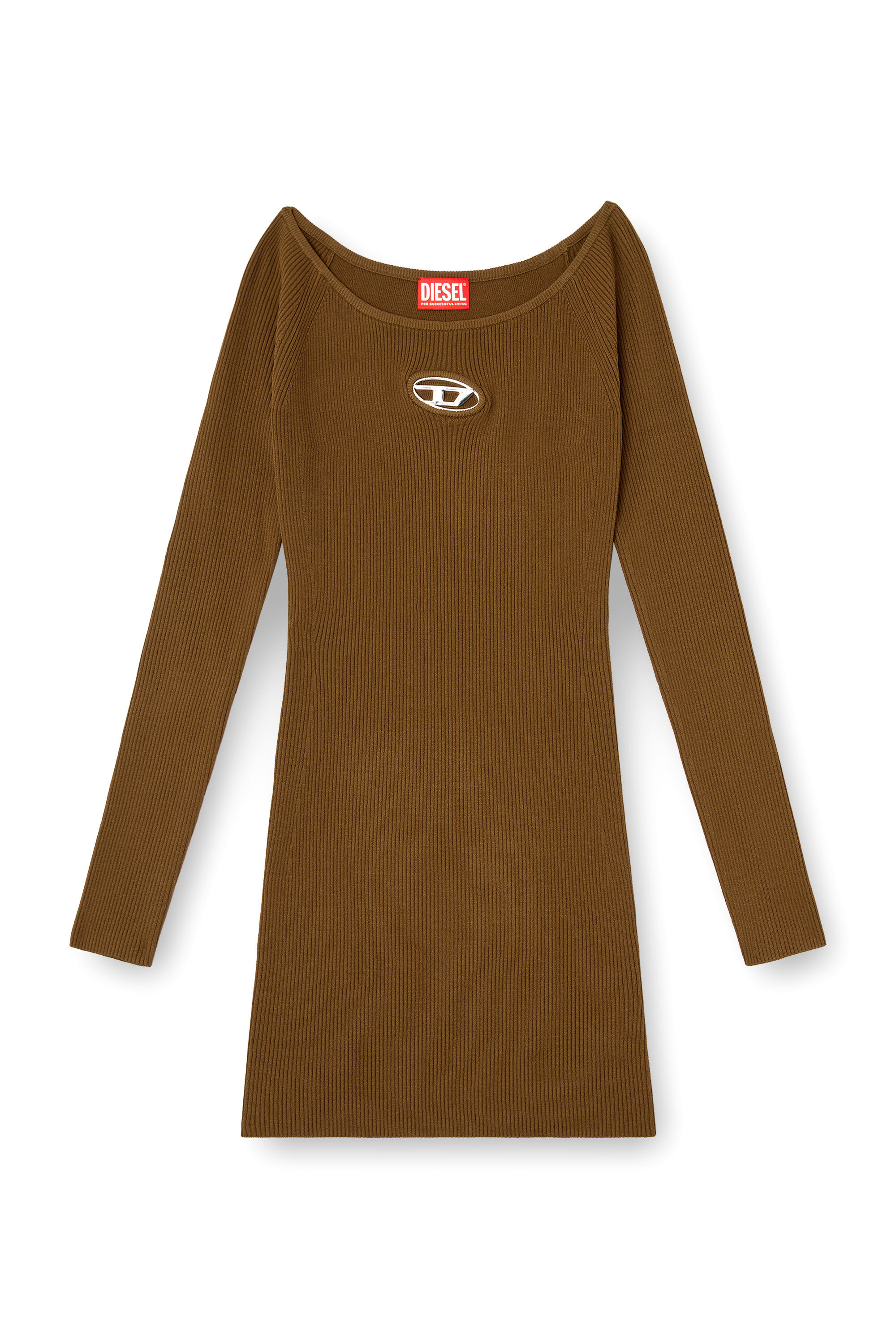 Diesel - M-VERA, Female's Off-the-shoulder dress in ribbed knit in null - 2