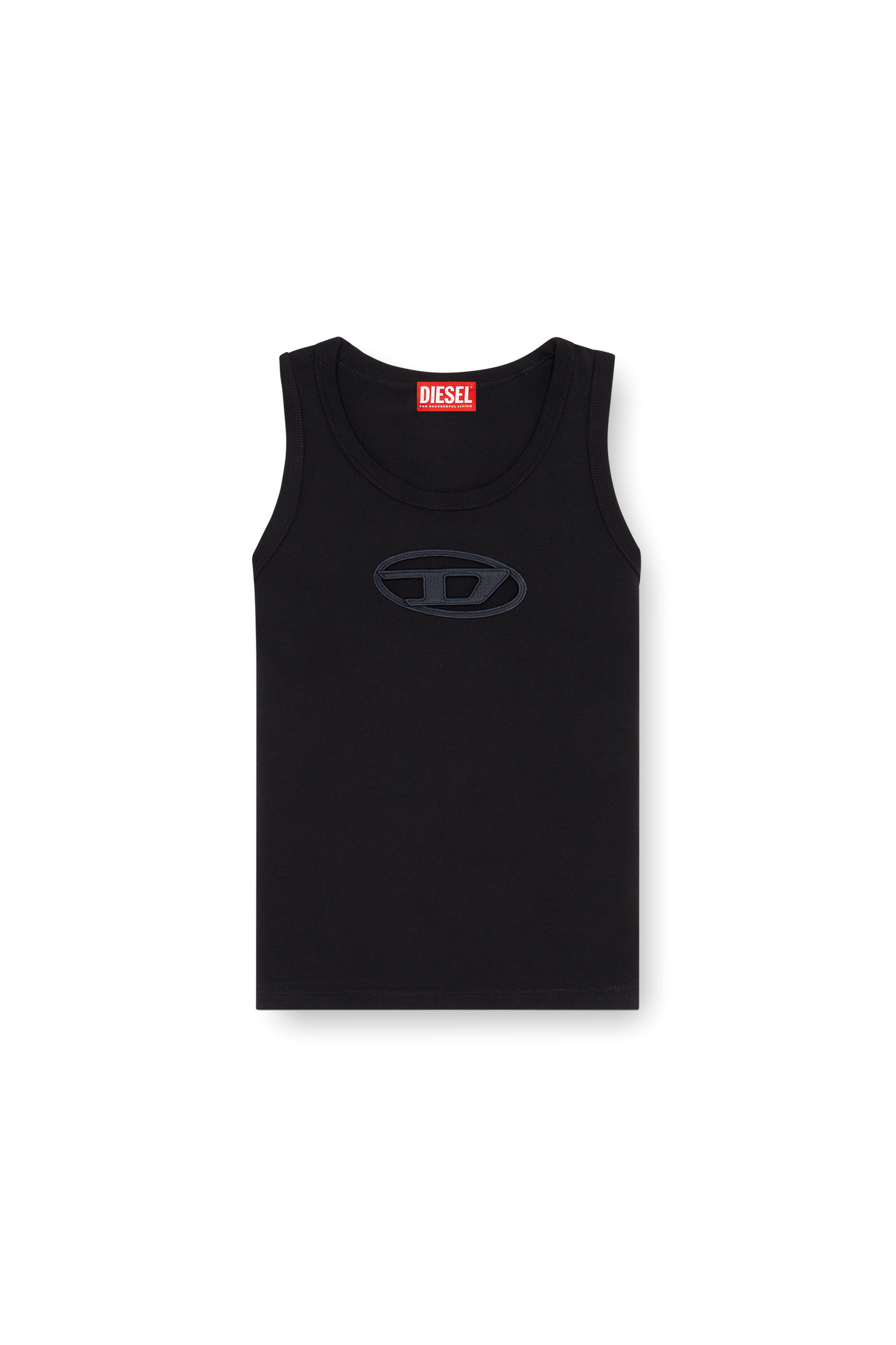 Diesel - T-LYNYS-OD, Female's Tank top with cut-out Oval D logo in Black - 2