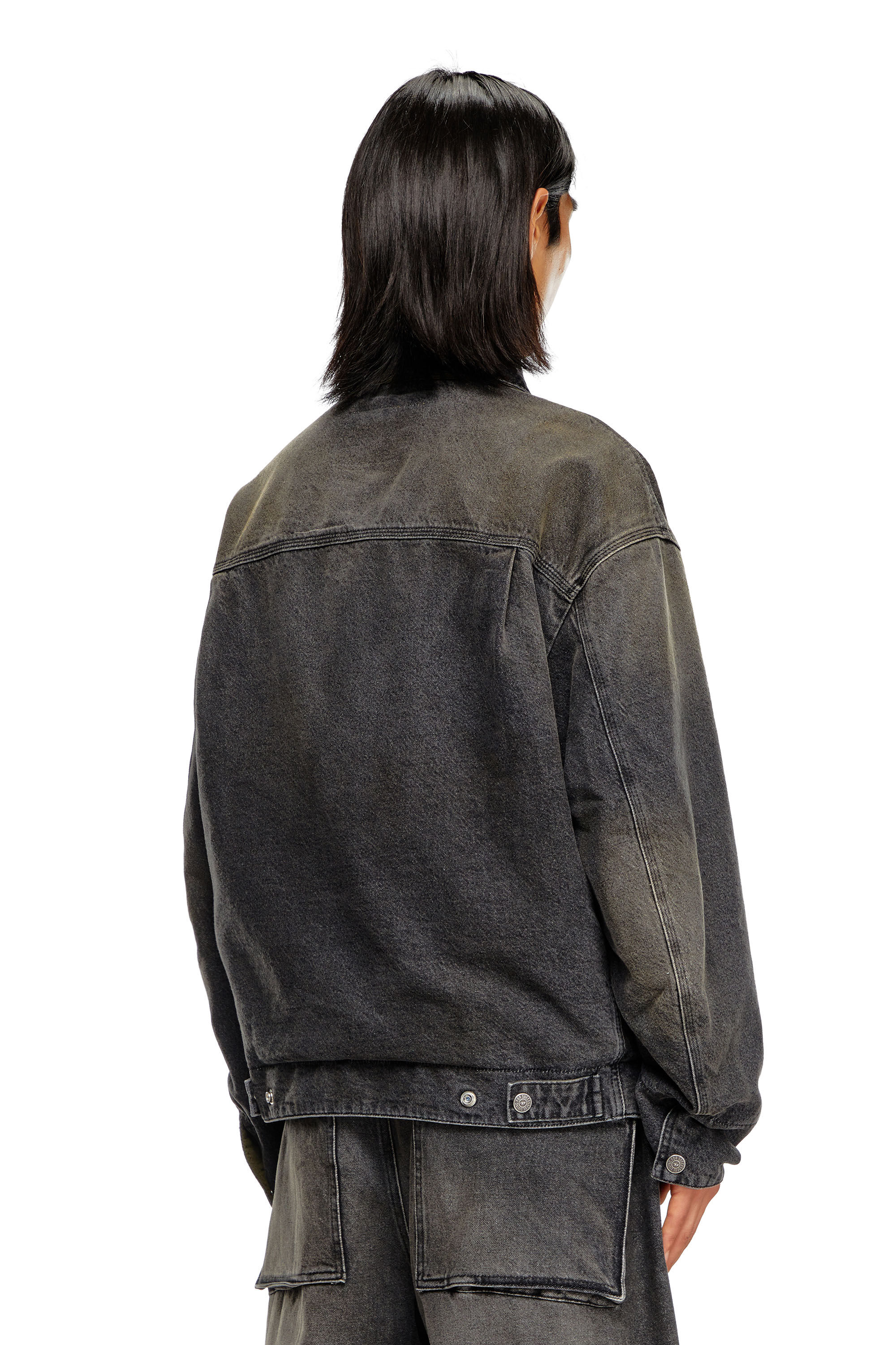 Diesel - D-STACK-S, Veste réversible en denim et nylon Homme in Noir - 5