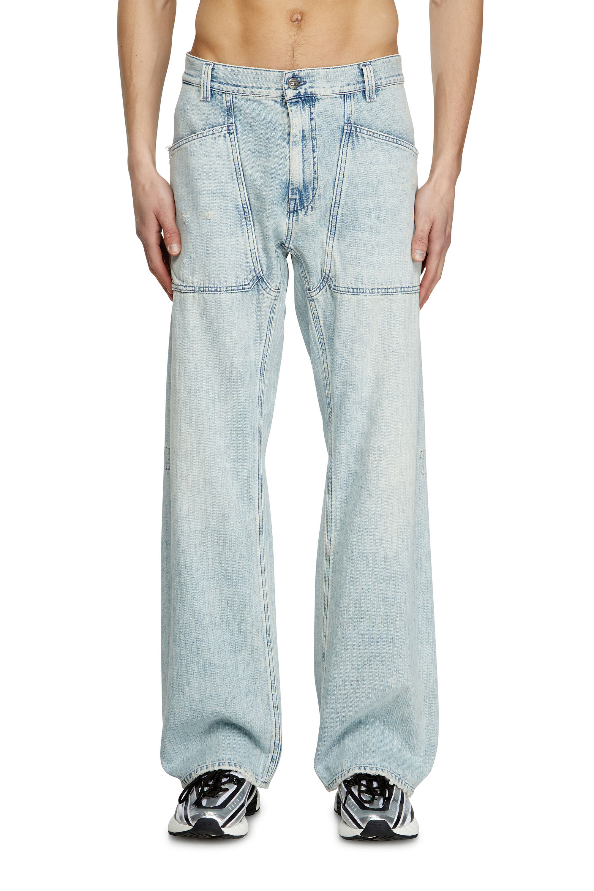 Diesel - Male's Relaxed Jeans D-Zeta 09L60, Light Blue - 3