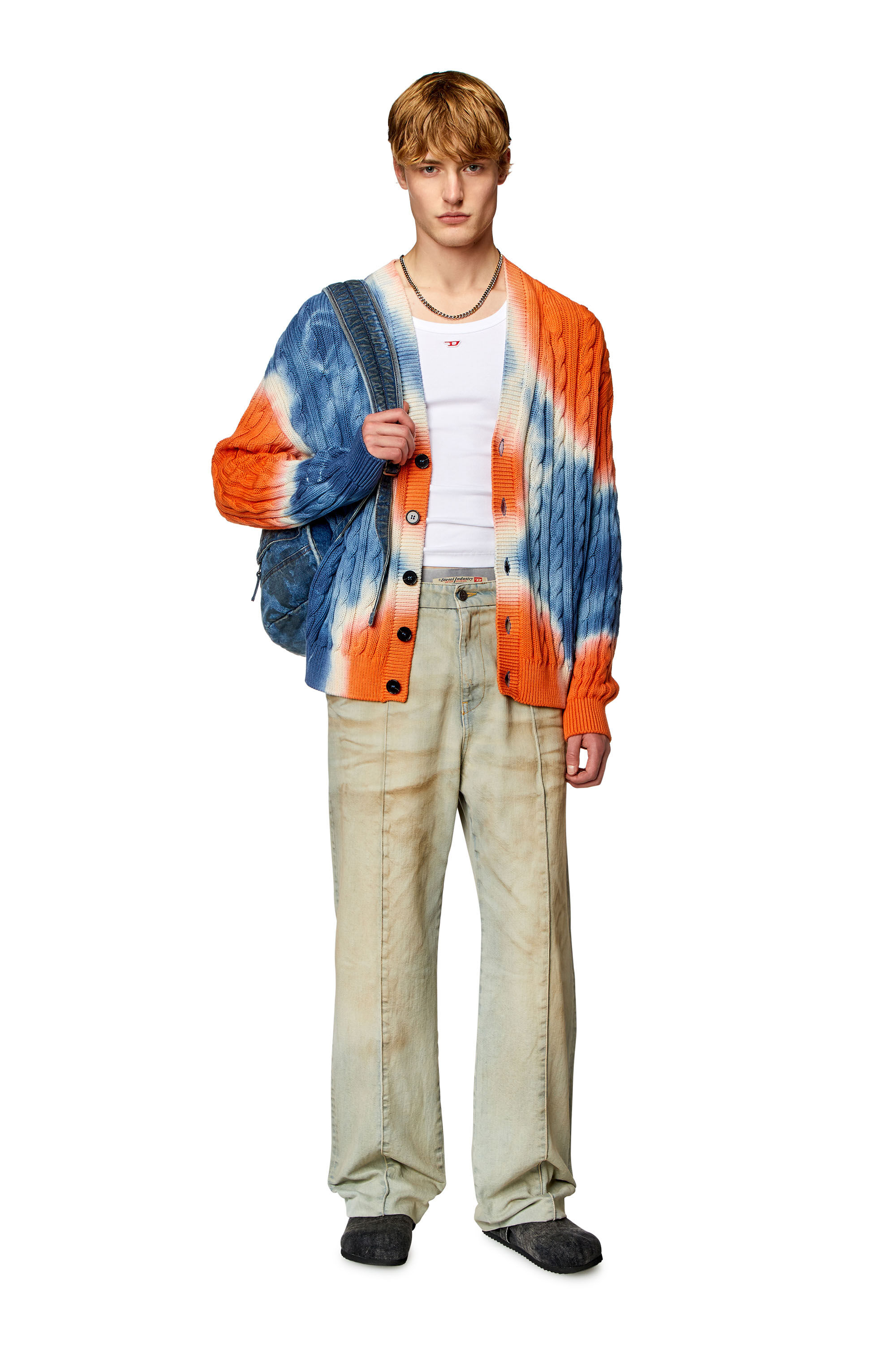 Mens tie dye cardigan clearance
