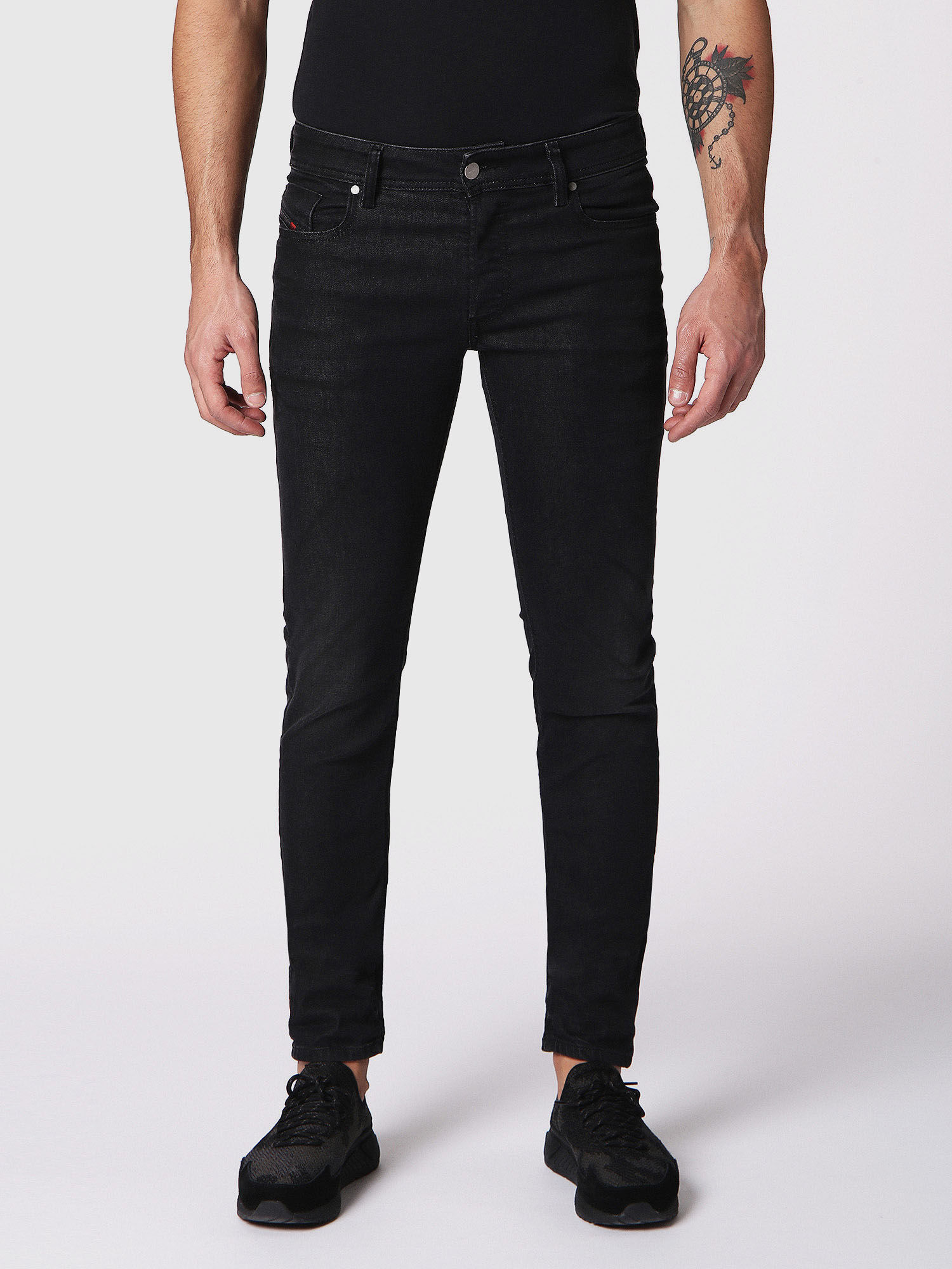Diesel - Skinny Jeans Sleenker 084SB, Black/Dark Grey - Image 2