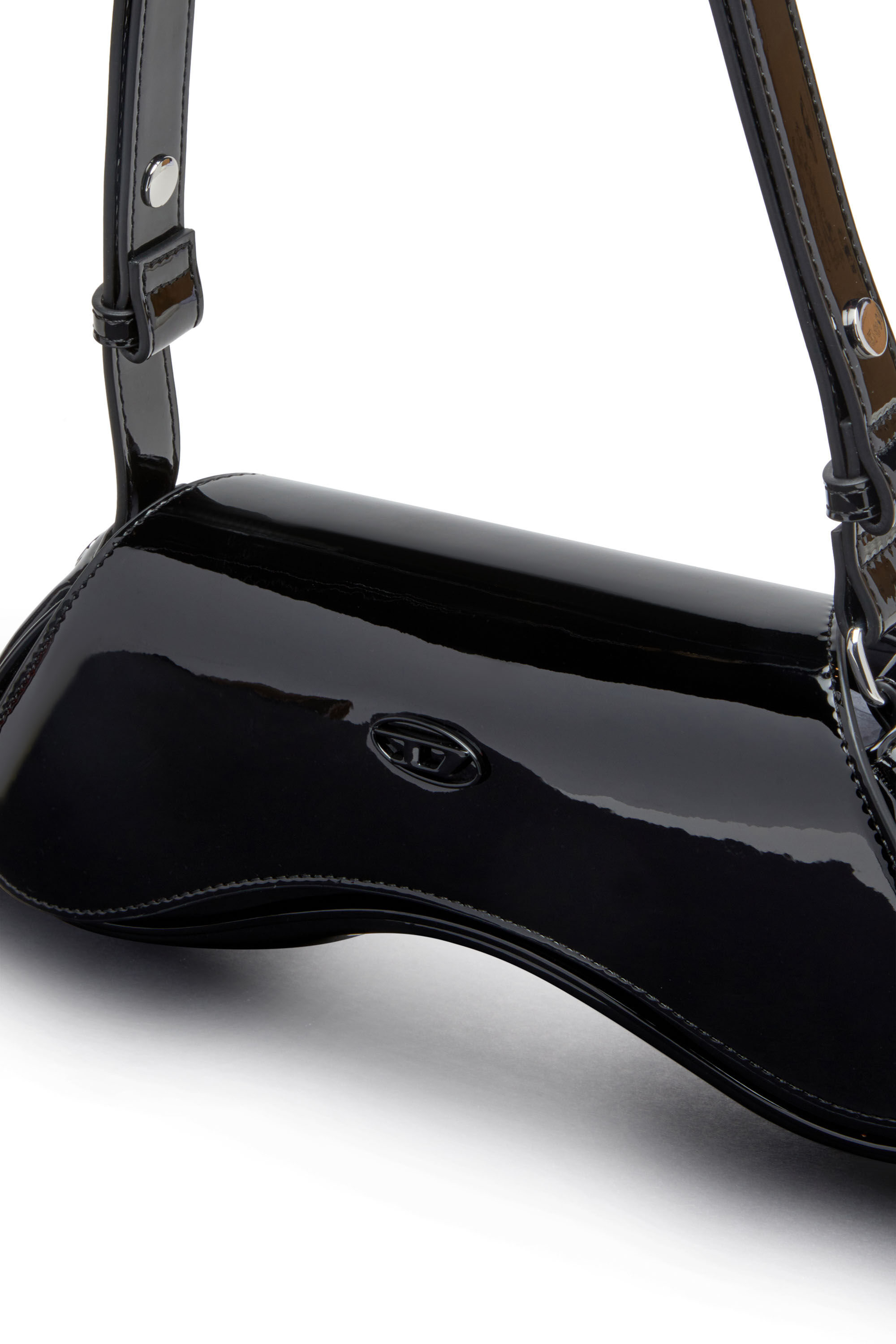 Diesel - PLAY CROSSBODY, Female's Play-Crossbody bag in glossy PU in Black - 5