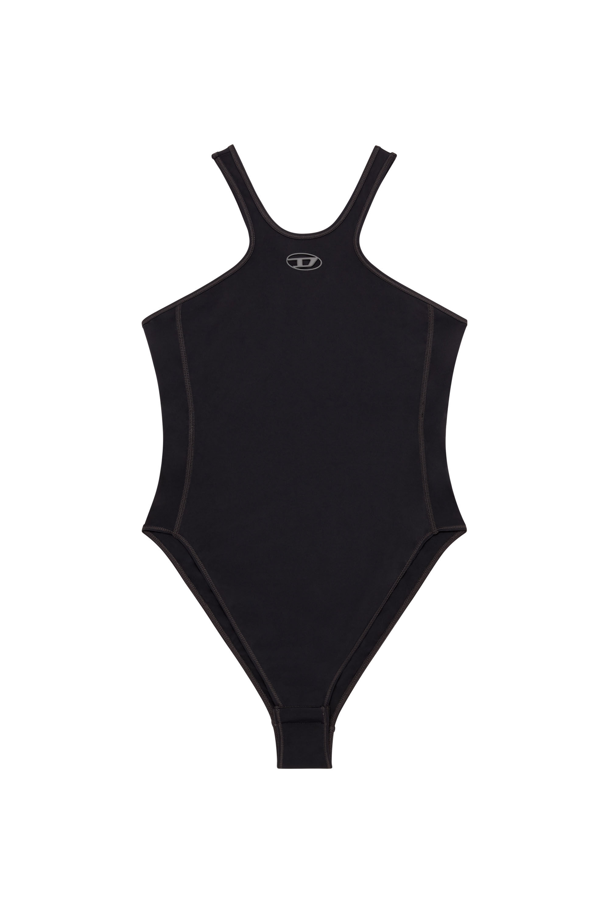 Diesel - CHRISTIE-UTLT, Female's Stretch bodysuit with Oval D detail in Black - 4