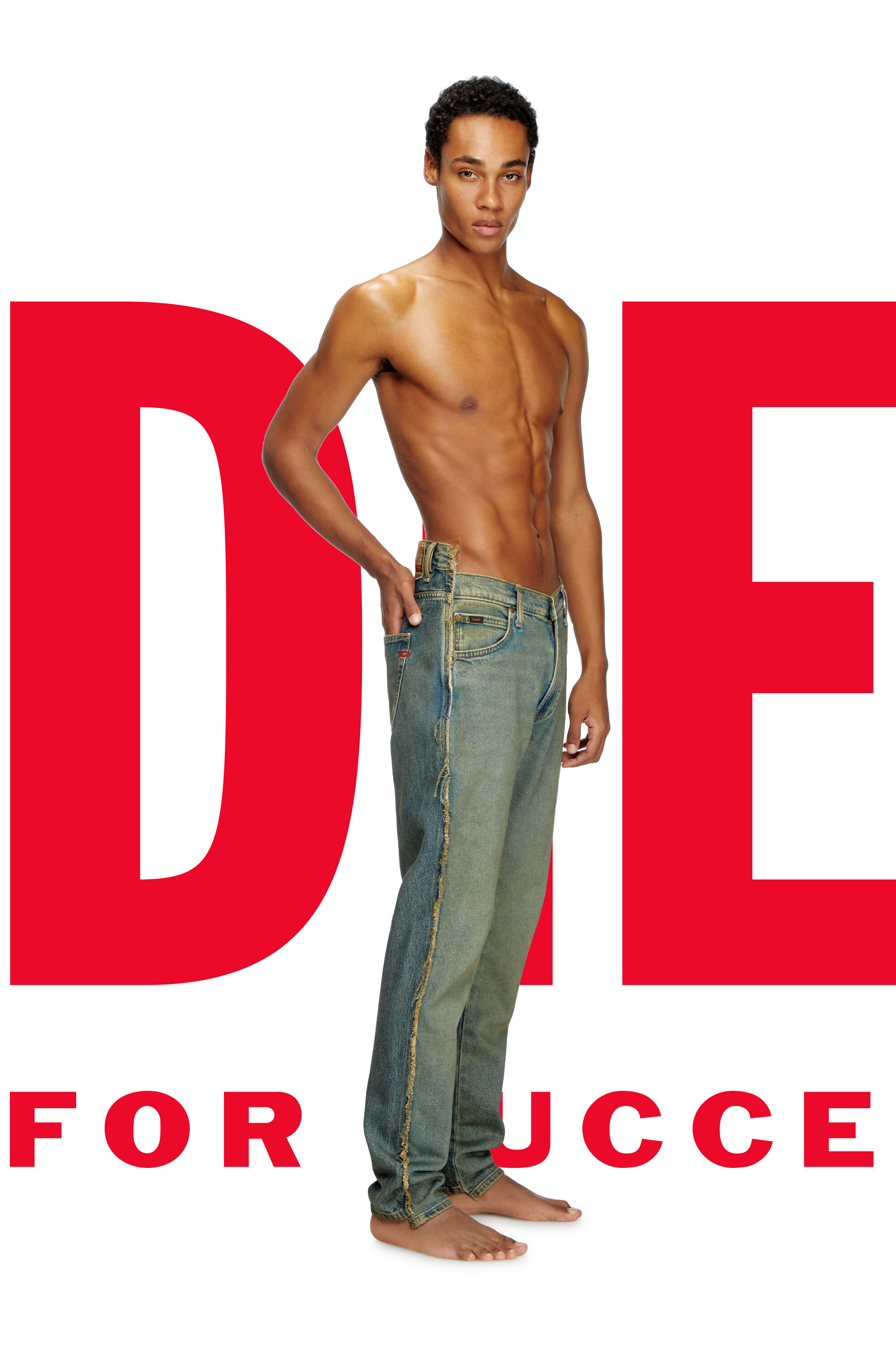 Diesel - Regular Jeans Dieseloves 04 09M98 Homme, Bleu Foncé - Image 1