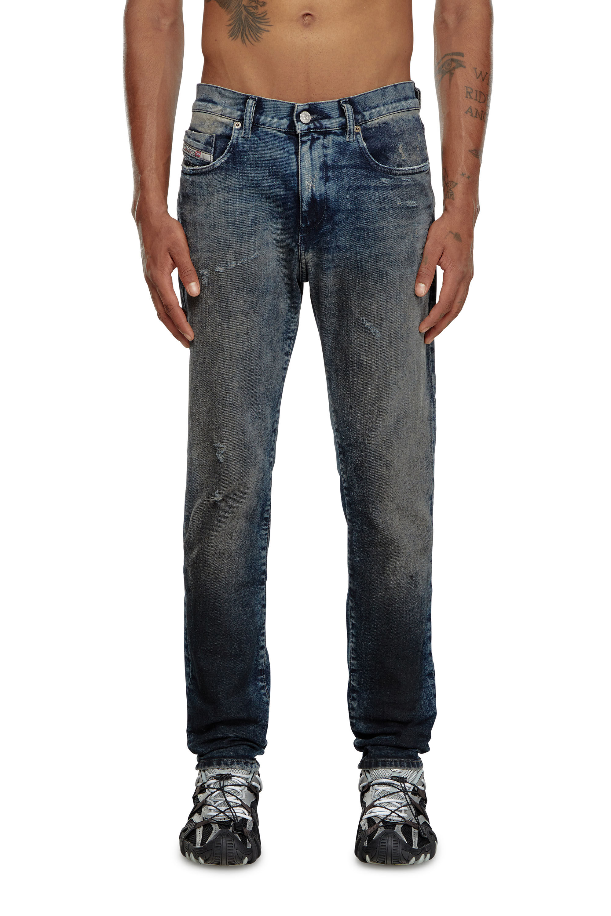 Diesel - Slim Jeans 2019 D-Strukt 09H54 Homme, Bleu Foncé - Image 3