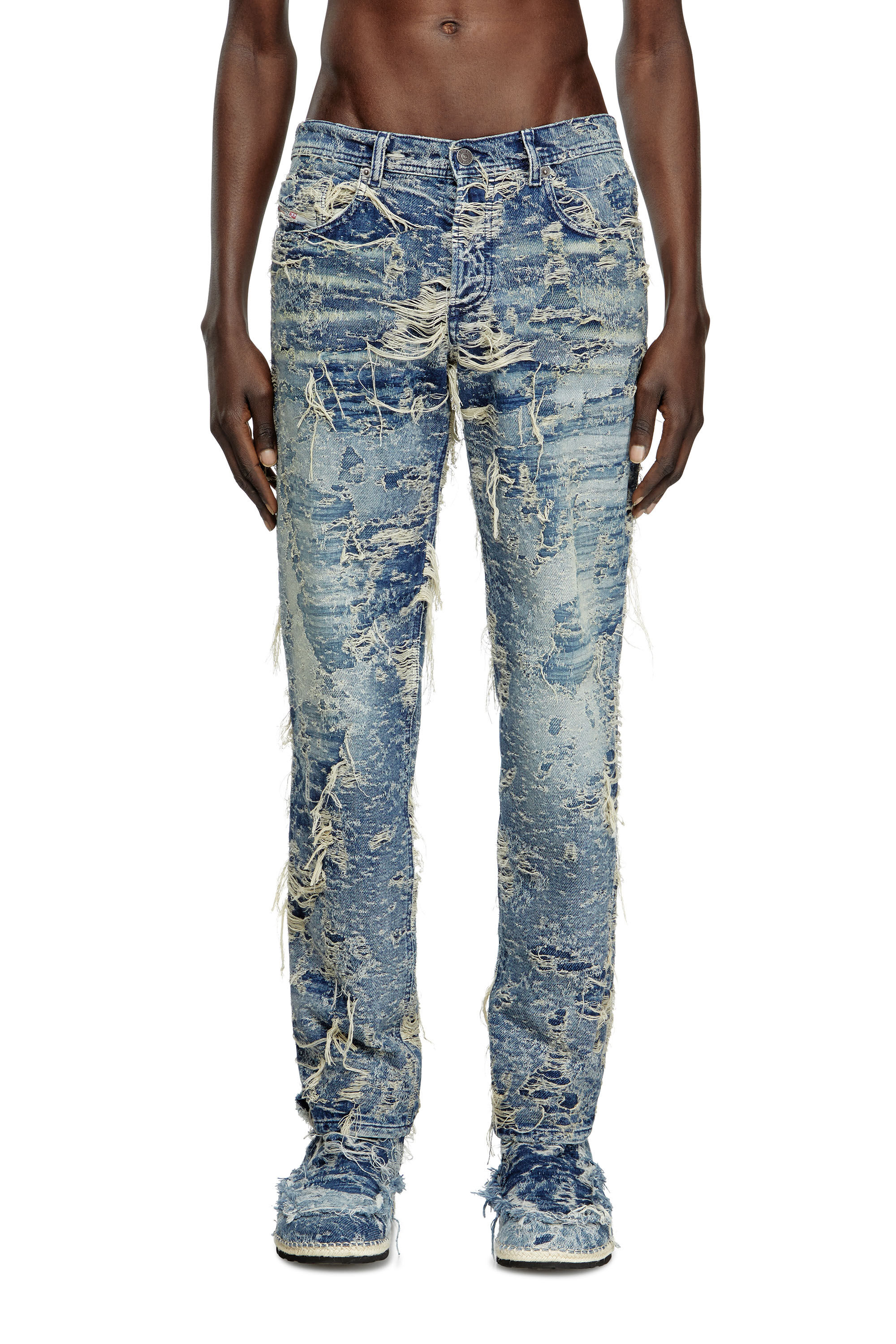 Diesel - Regular Jeans 2023 D-Finitive 09M04 Homme, Bleu moyen - Image 3