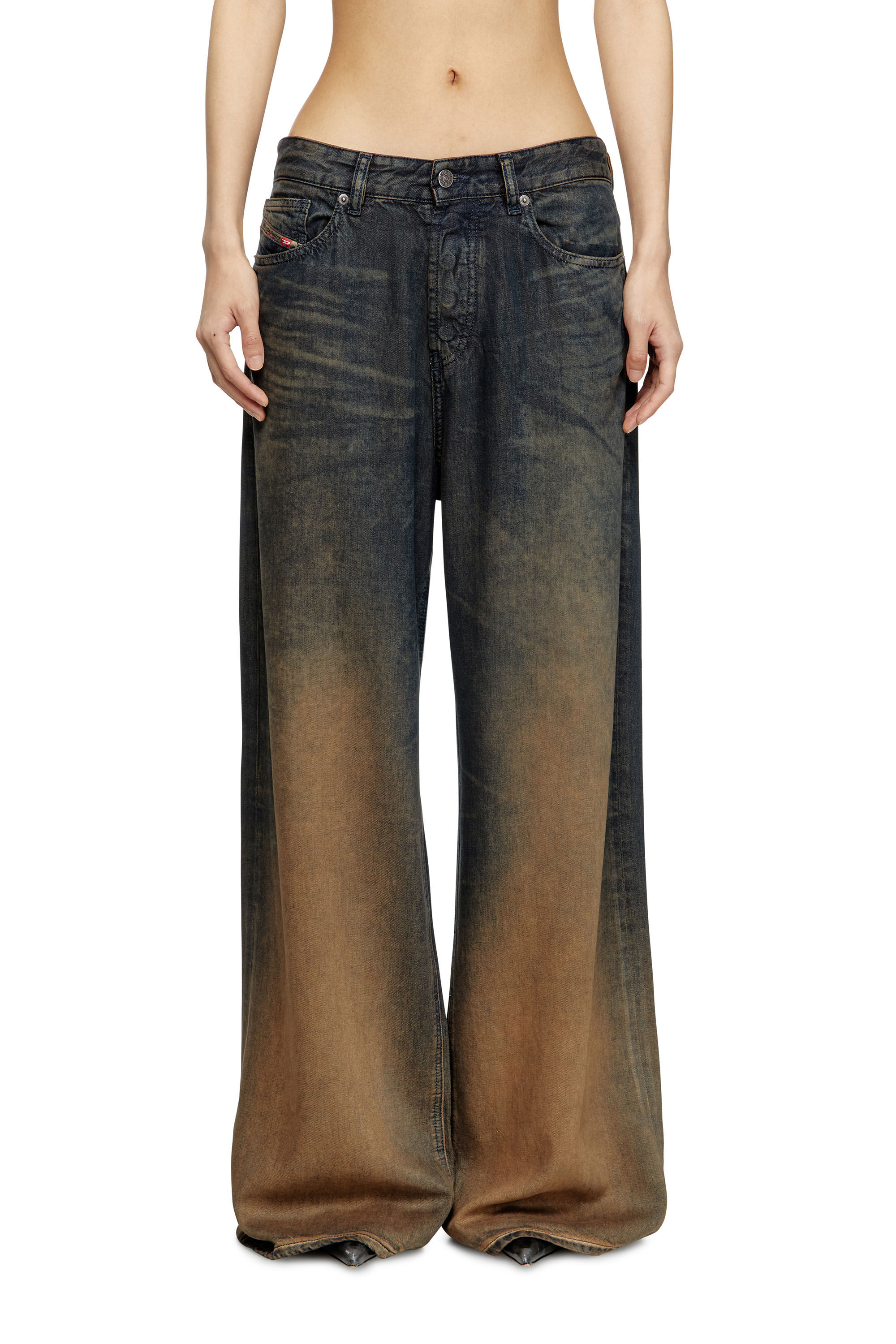 Diesel - Female's Relaxed Jeans 1996 D-Sire 068TF, Blue/Brown - 3