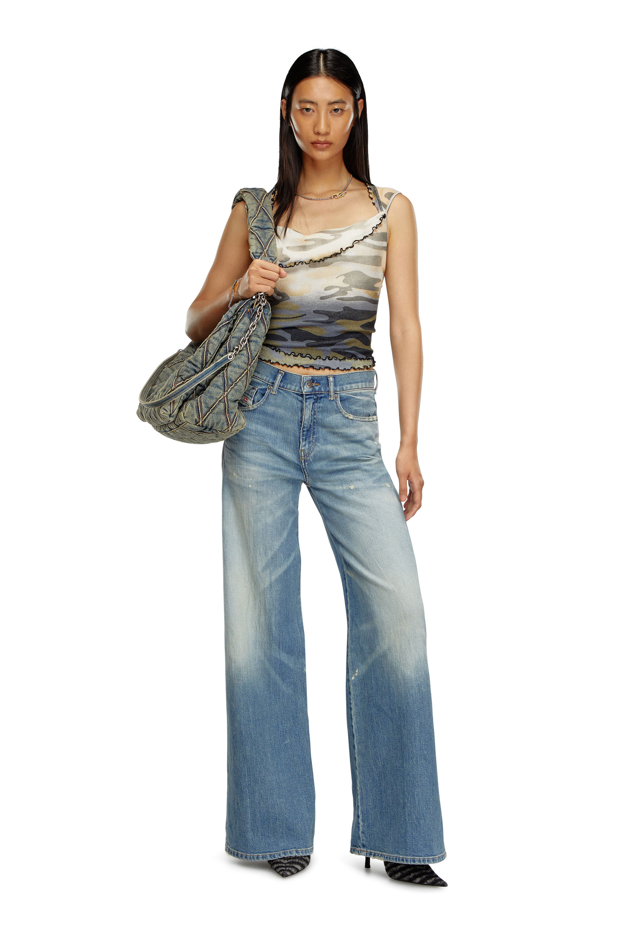 Diesel - Femme Bootcut and Flare Jeans 1978 D-Akemi 09J44, Bleu moyen - Image 1