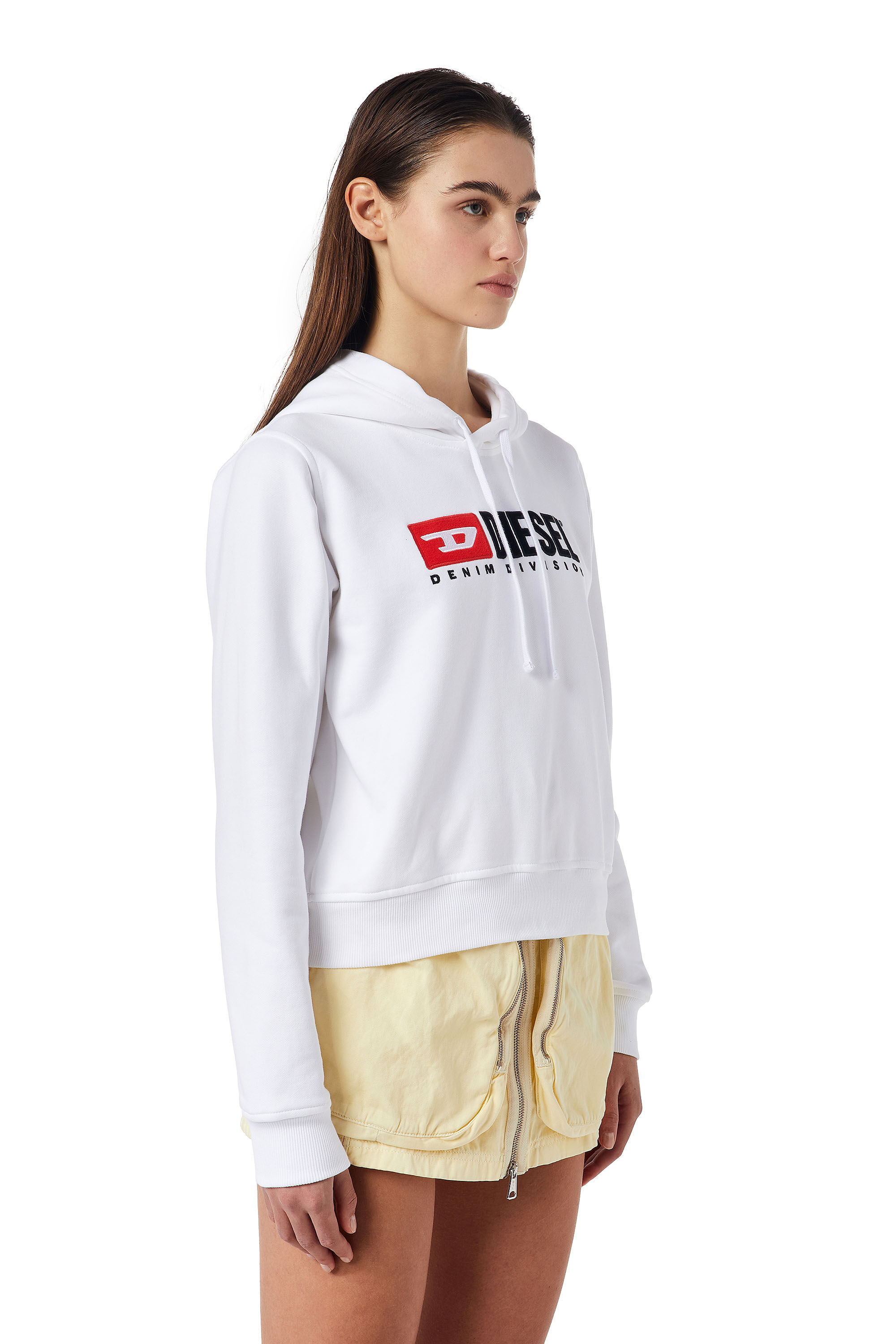 Diesel - F-REGGY-HOOD-DIV, Female's Denim Division hoodie in White - 6