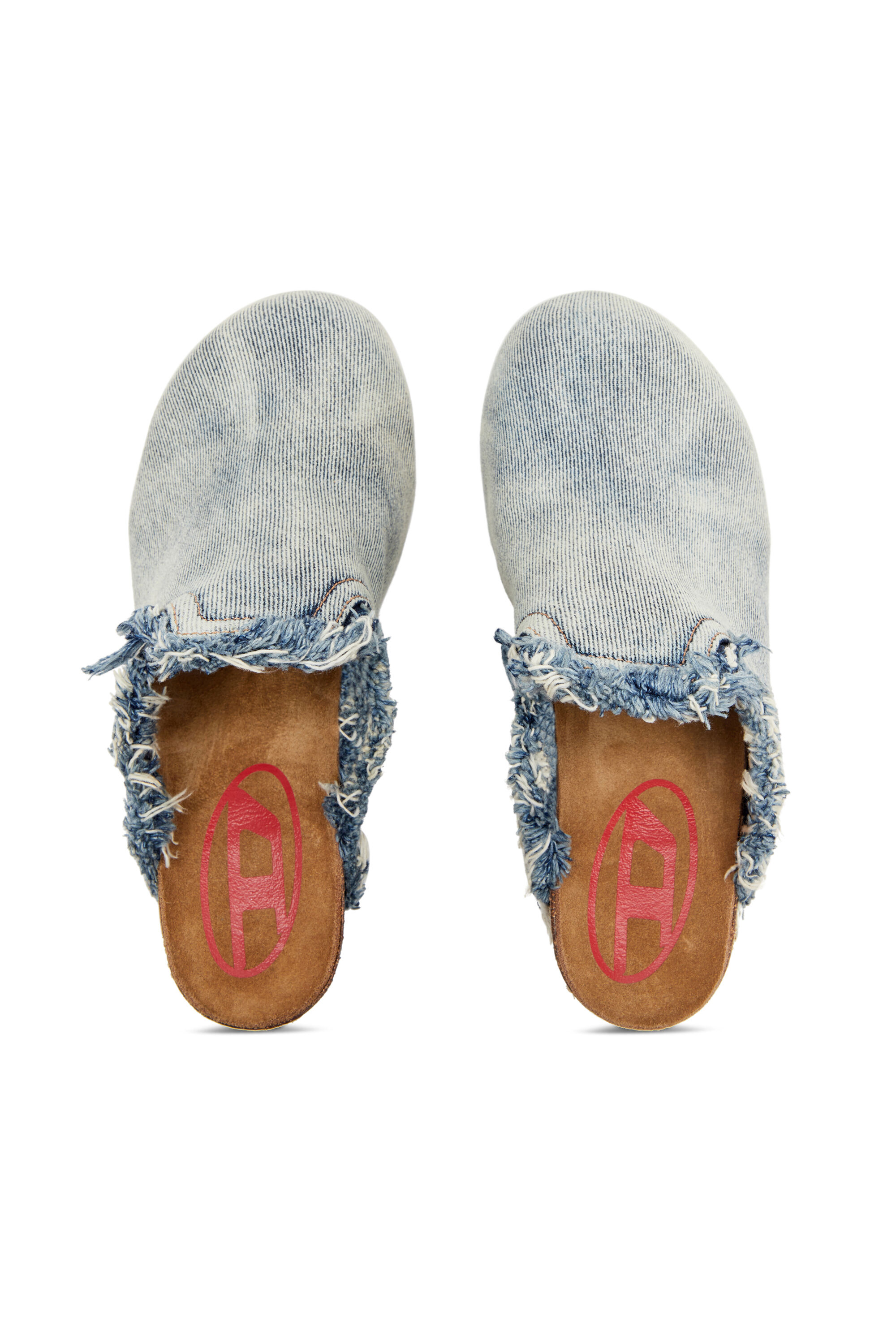 Diesel - D-WOODSTOCK ML W, D-Woodstock-Mules en denim effiloché Femme in Bleu - 4
