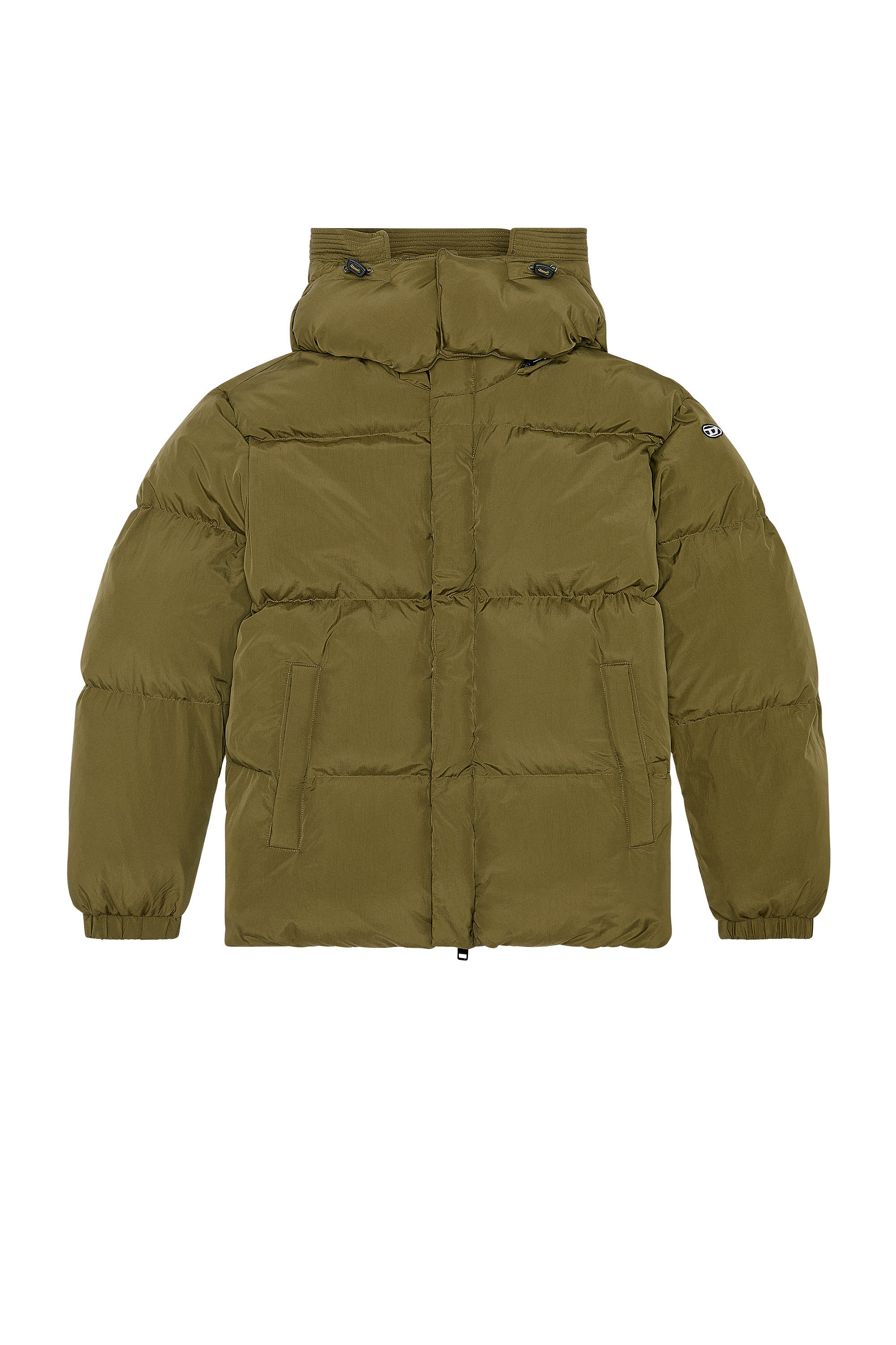 Diesel - W-ROLFYS-FD, Veste doudoune avec capuche amovible Homme in Vert - 2