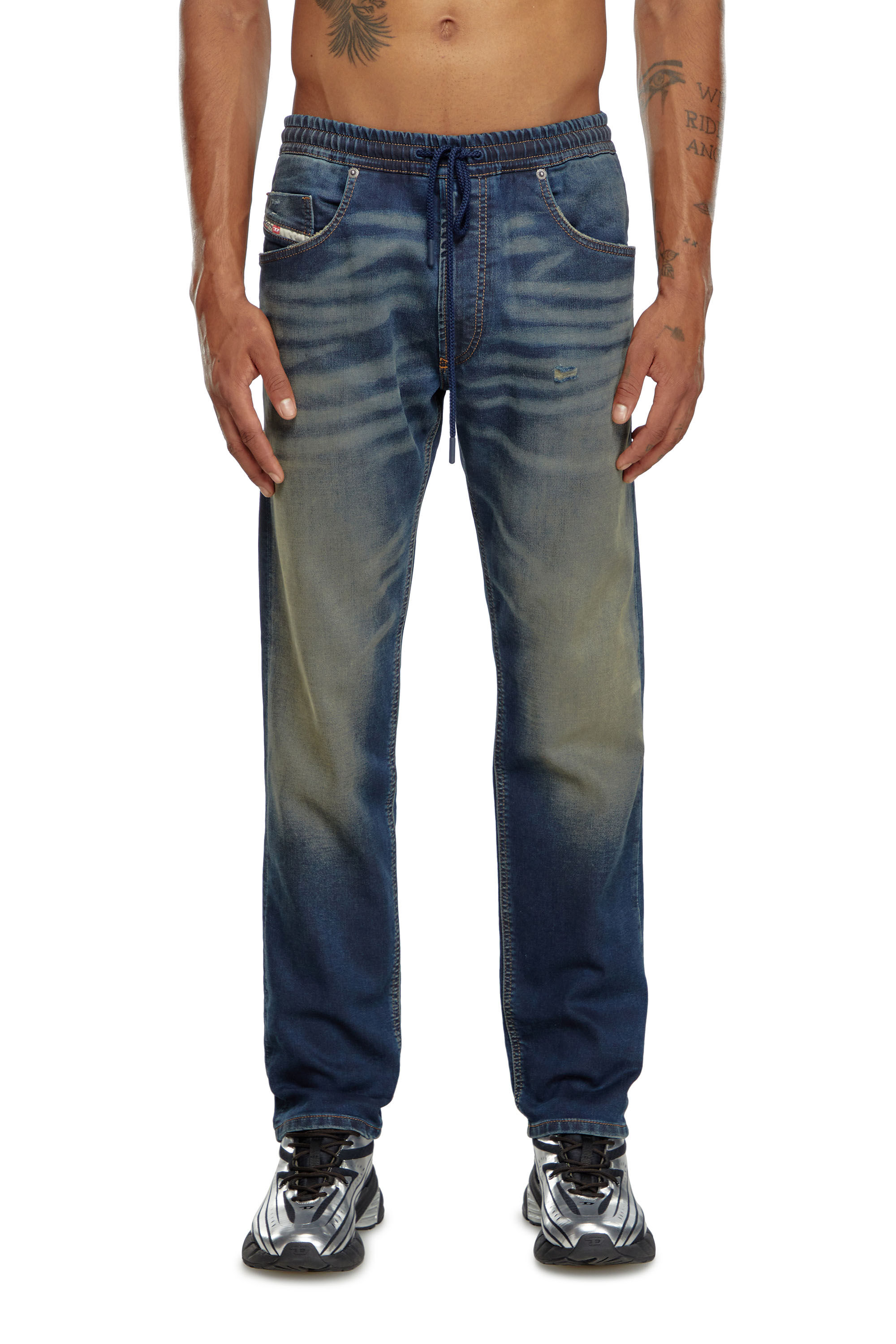 Diesel - Male Tapered 2030 D-Krooley Joggjeans® 09J34, Dark Blue - Image 3