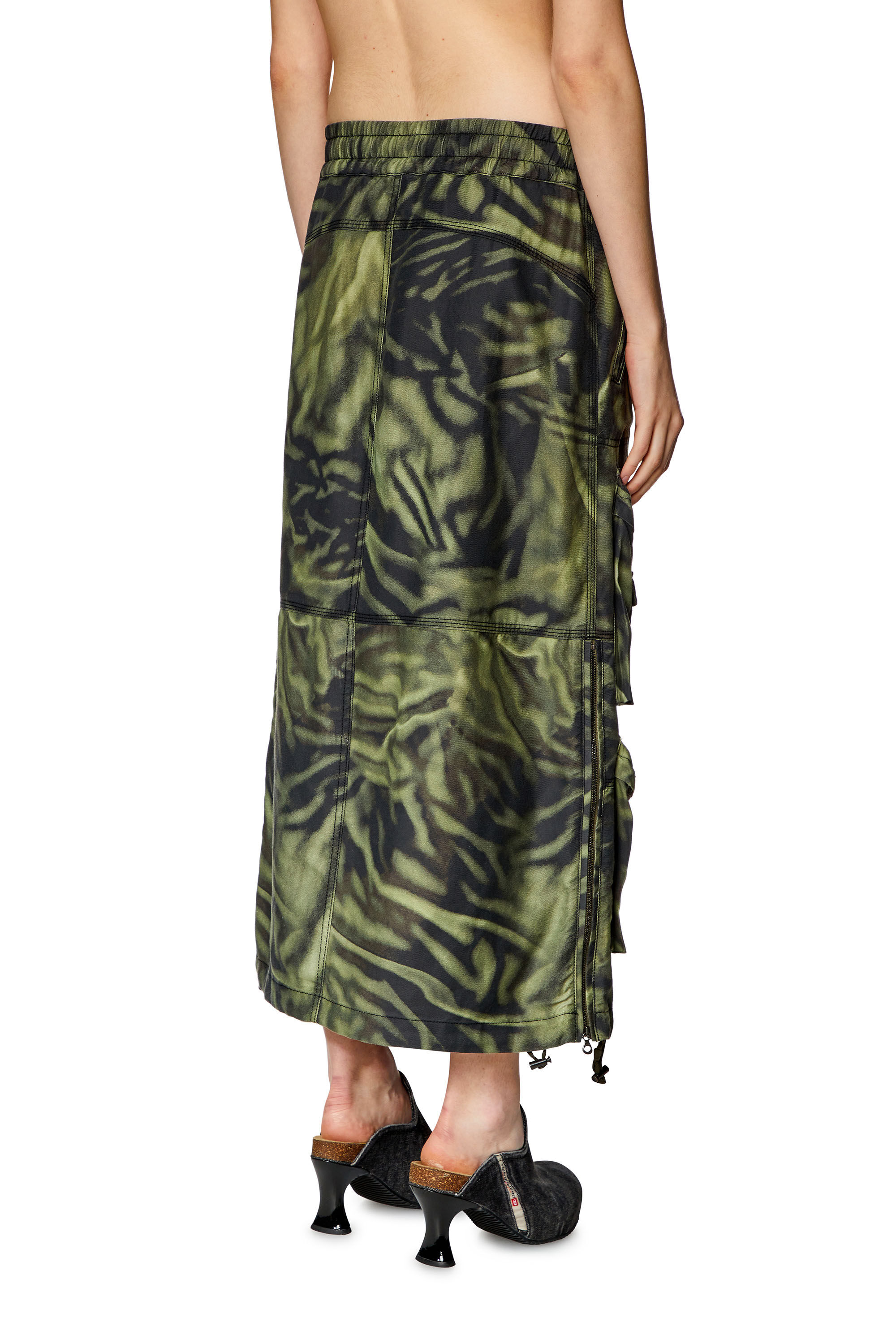 大特価セール Women's Long Multicolor | print zebra-camo with skirt cargo スカート