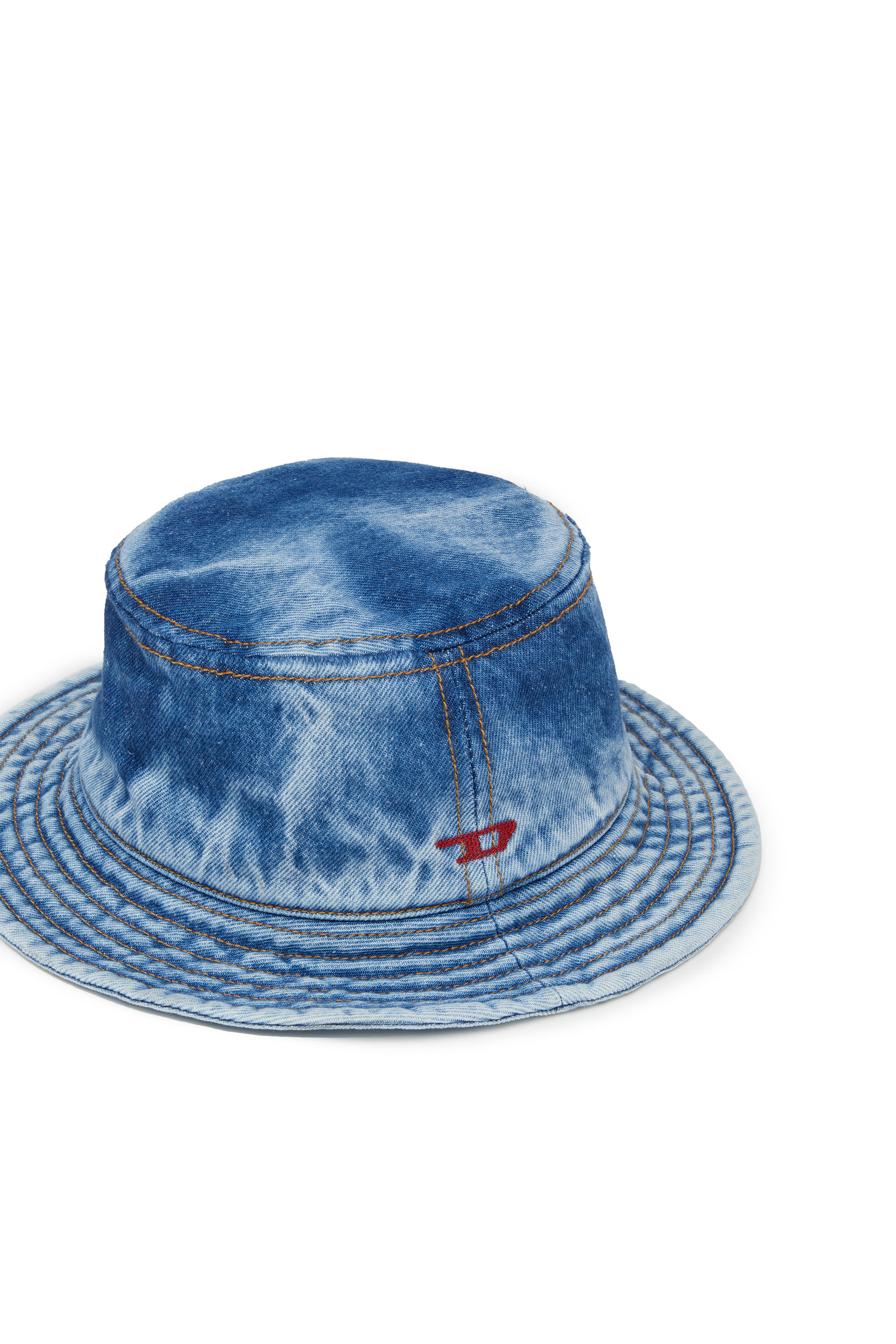 Diesel - C-LIB-FISHER, Male's Bucket hat in washed denim in Blue - 3