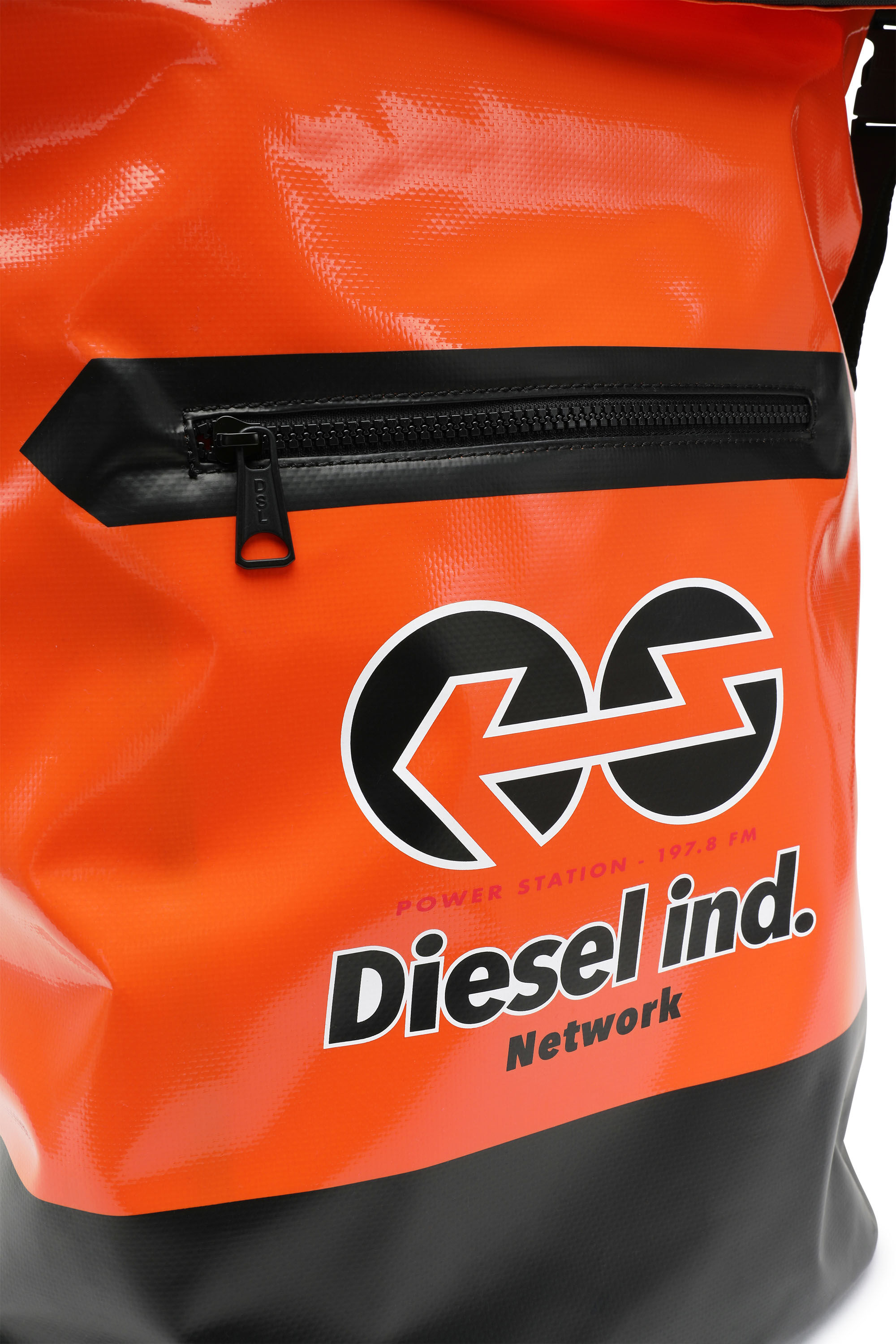 TRAP D BACKPACK Man Roll top backpack in logo tarpaulin Diesel