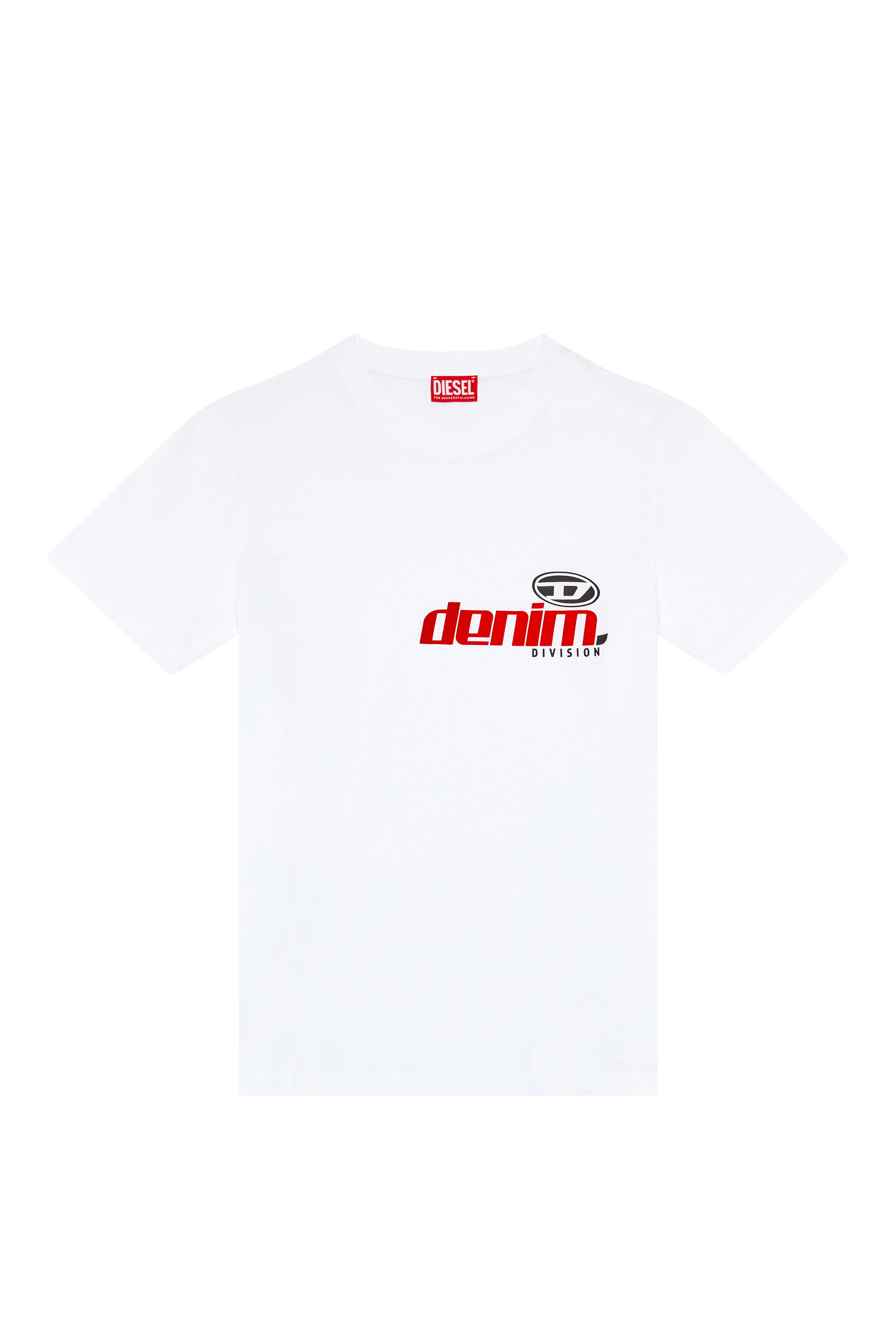 Diesel - T-DIEGOR-L14, Male's T-shirt with shiny and flocked print in White - 2