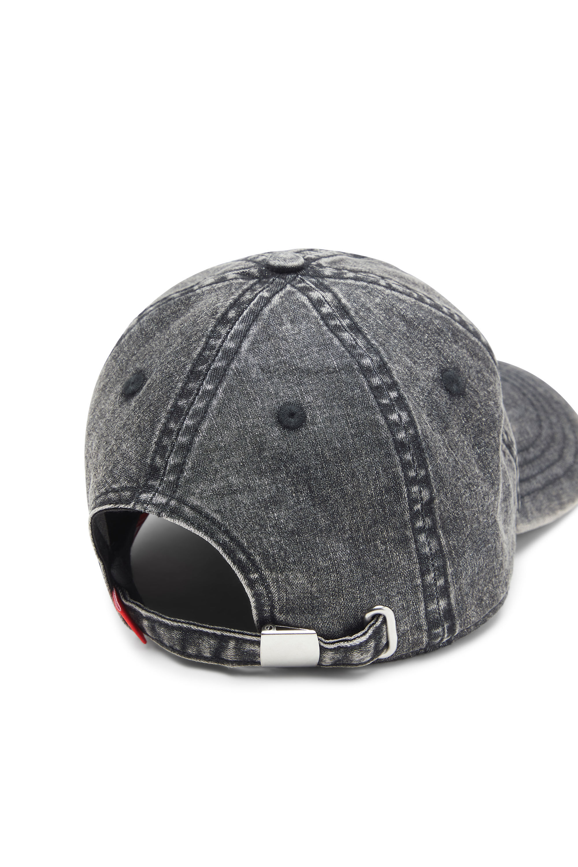 Diesel - C-AP-HOSHI, Male's Denim baseball cap with Oval D hardware in Black - 3