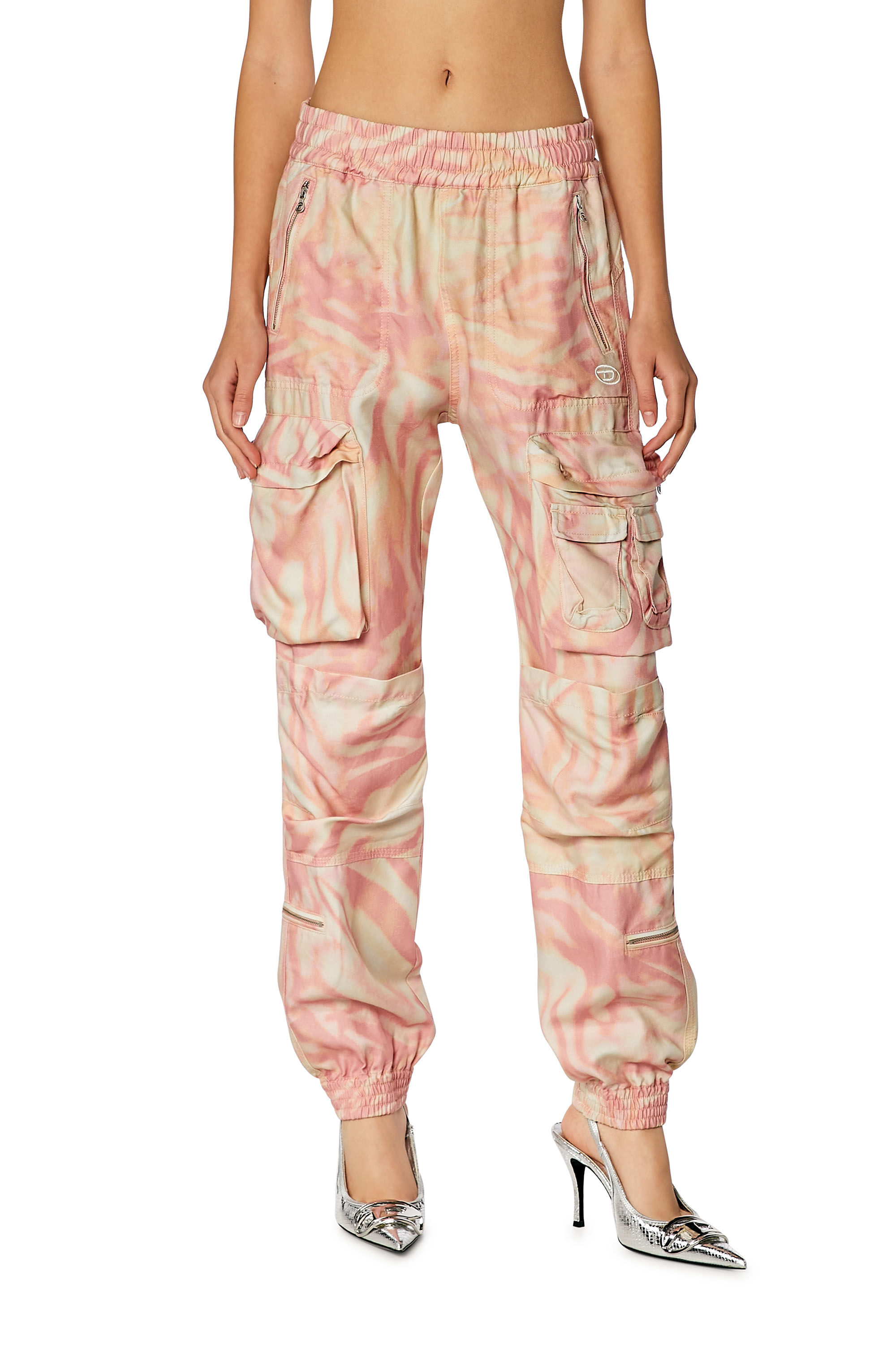 Diesel - P-MIROW, Pantalon cargo en sergé camouflage zébré Femme in Polychrome - 2